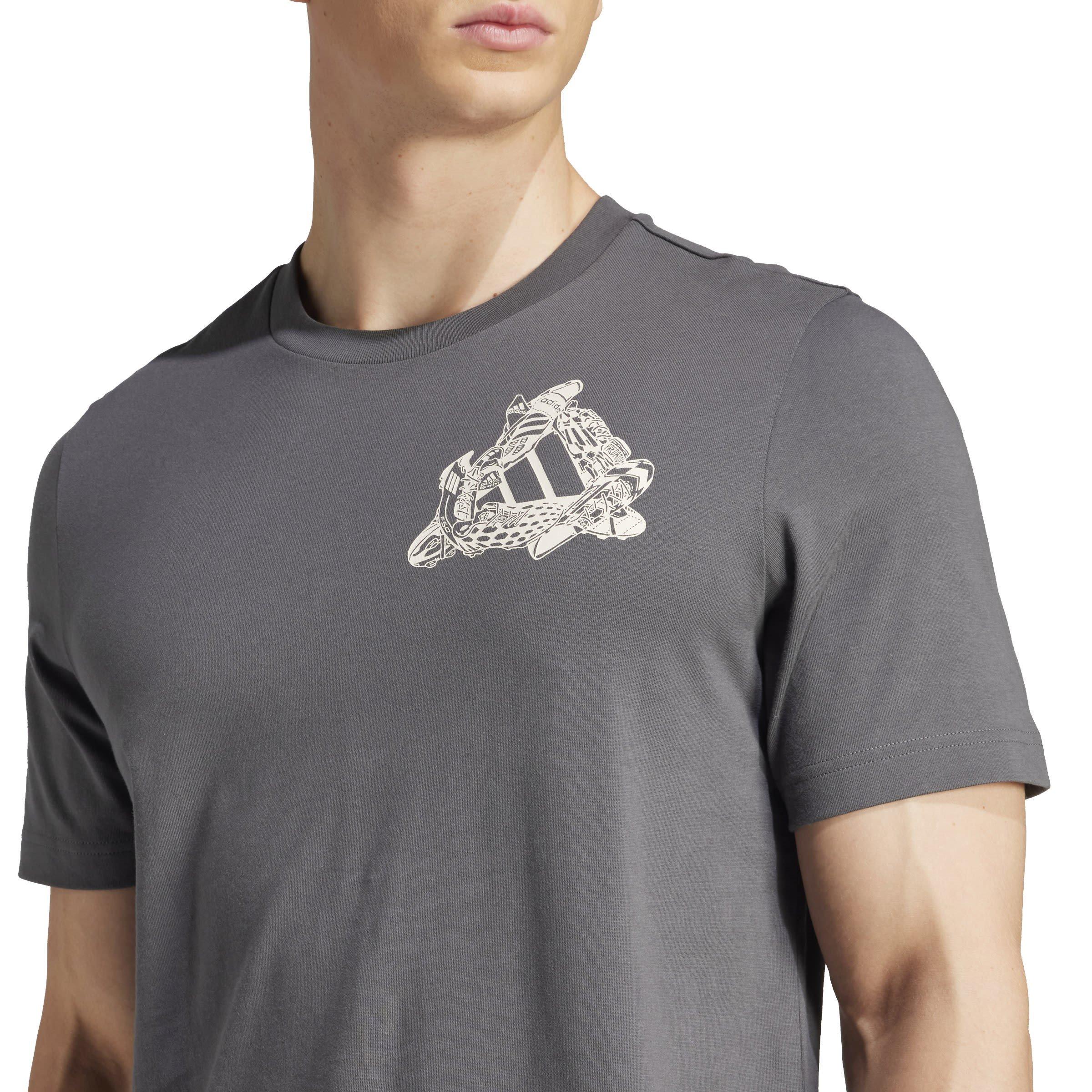 Grey Six - adidas - Football Kicks Graphic T-Shirt Mens - 5