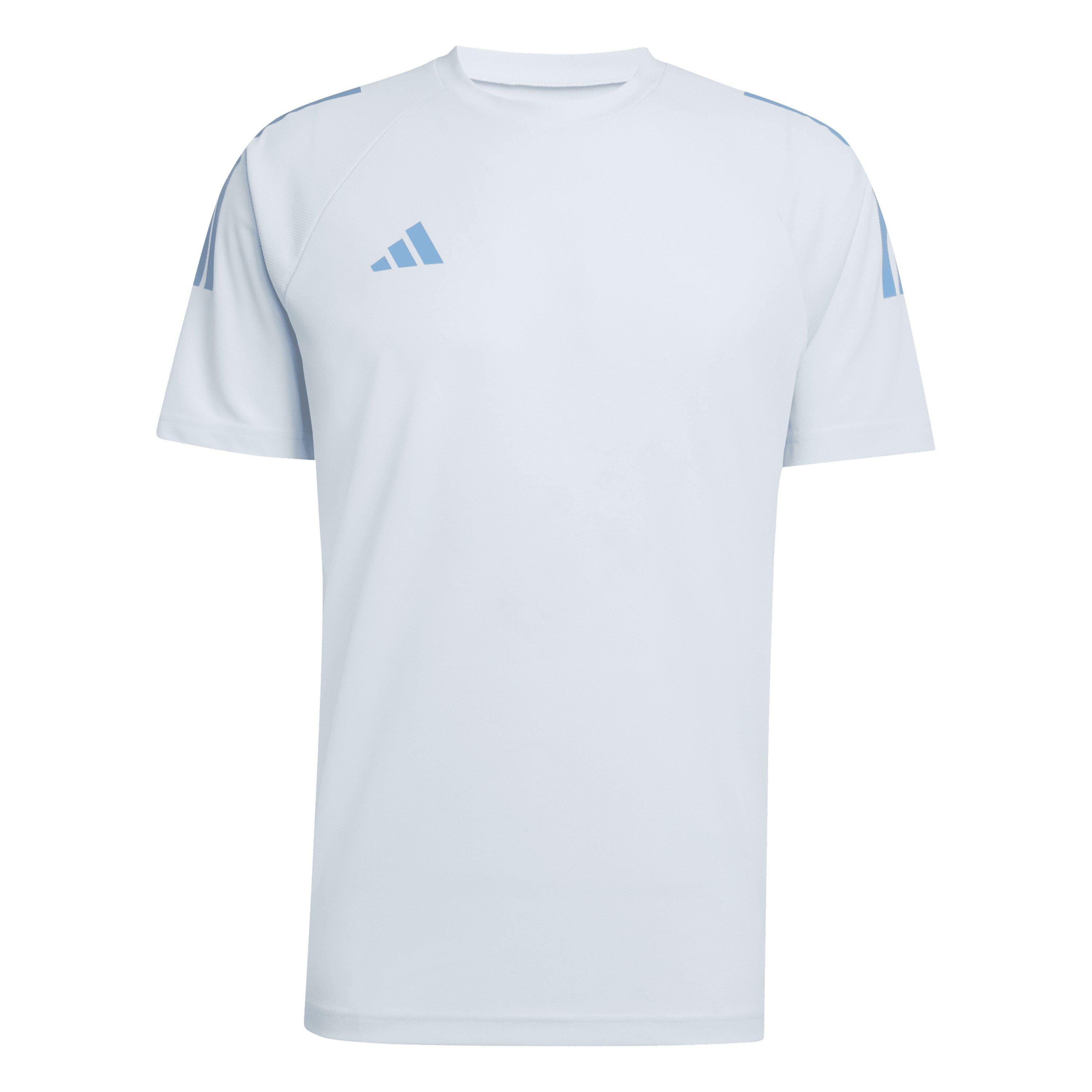 Adidas Men's Classic 3 Stripe Sereno T-Shirt - Crystal Sky - L