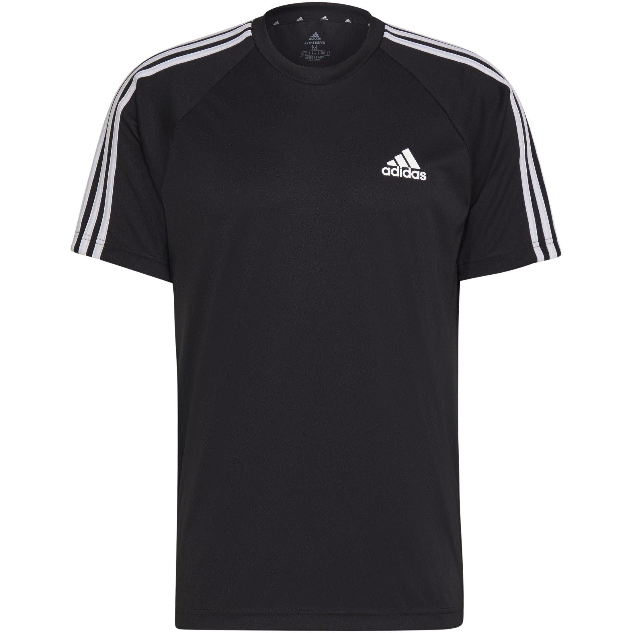 | Classic 3 Stripe Sereno T Shirt Mens | Short Sleeve Performance T- Shirts Sports Direct MY