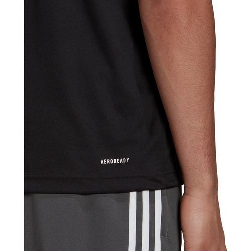 Black/White - adidas - Classic 3 Stripe Sereno T Shirt Mens - 5