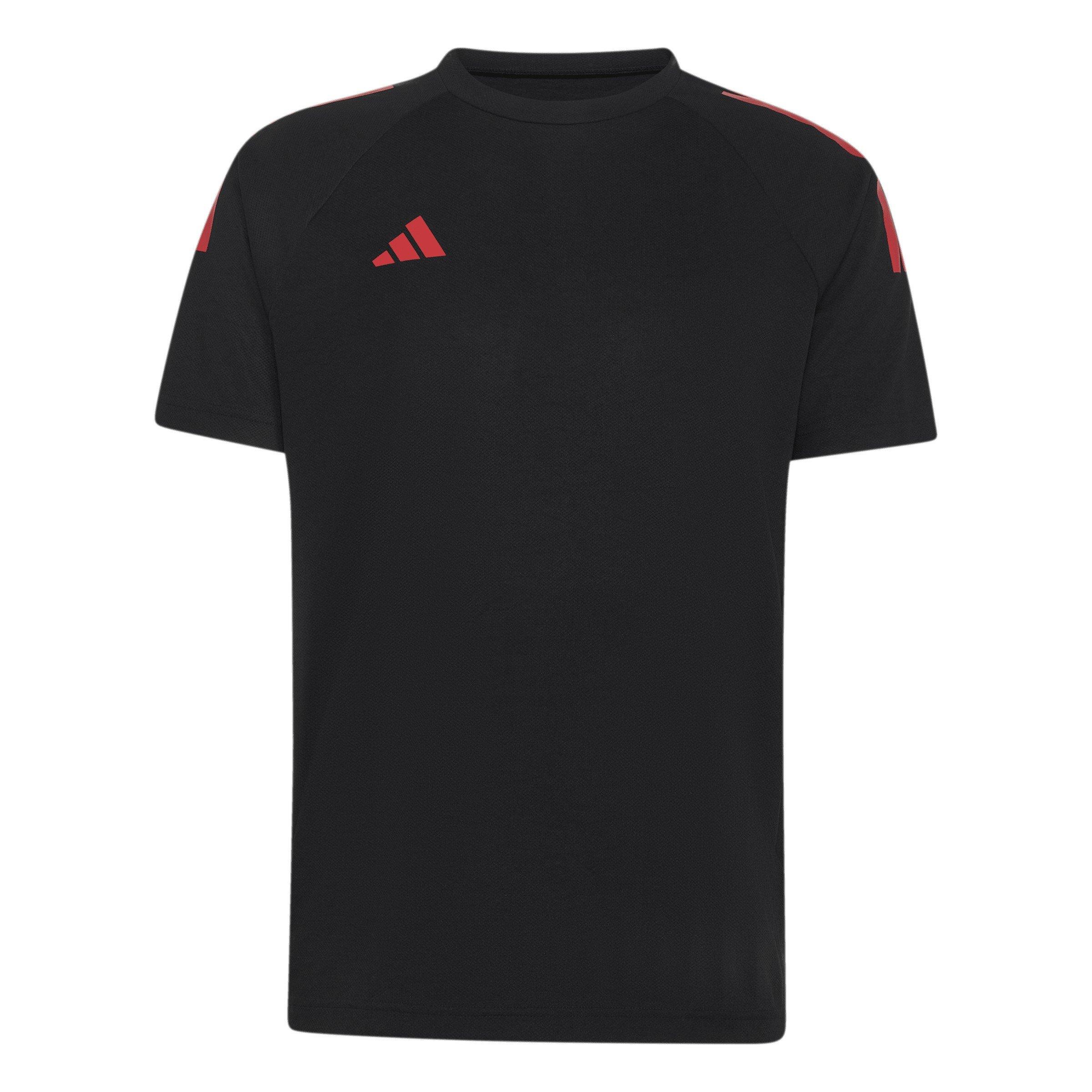 Adidas Men's Classic 3 Stripe Sereno T-Shirt - Red/Black - S