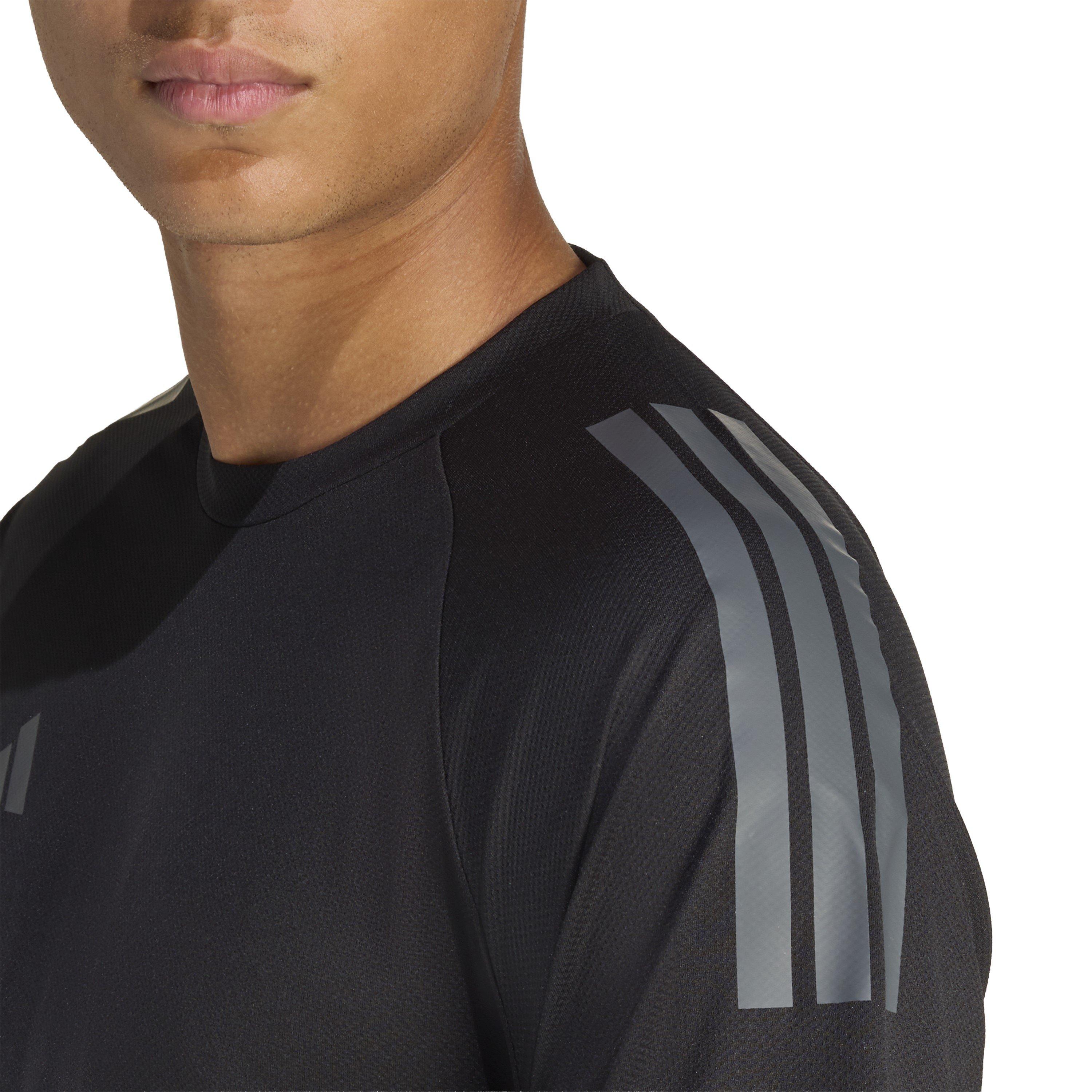 Black/Grey - adidas - Classic 3 Stripe Sereno T-Shirt Mens - 4