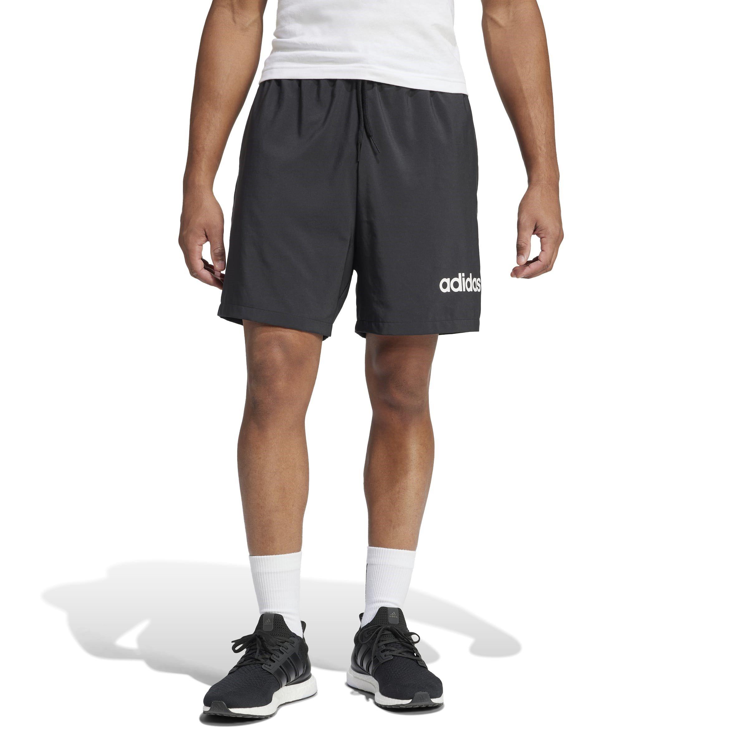 Black/White - adidas - Essentials Linear Logo Shorts Mens - 2