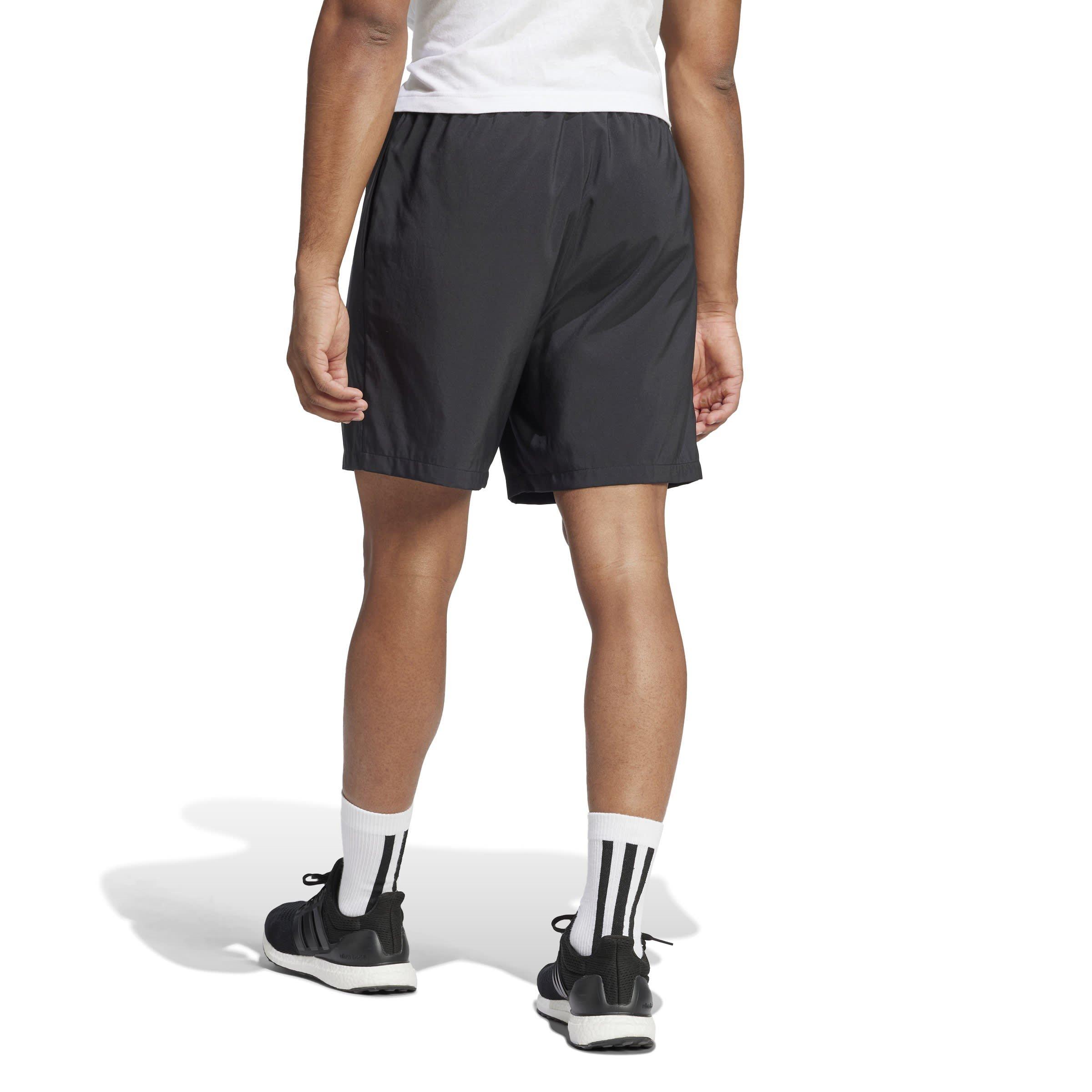Black/White - adidas - Essentials Linear Logo Shorts Mens - 3
