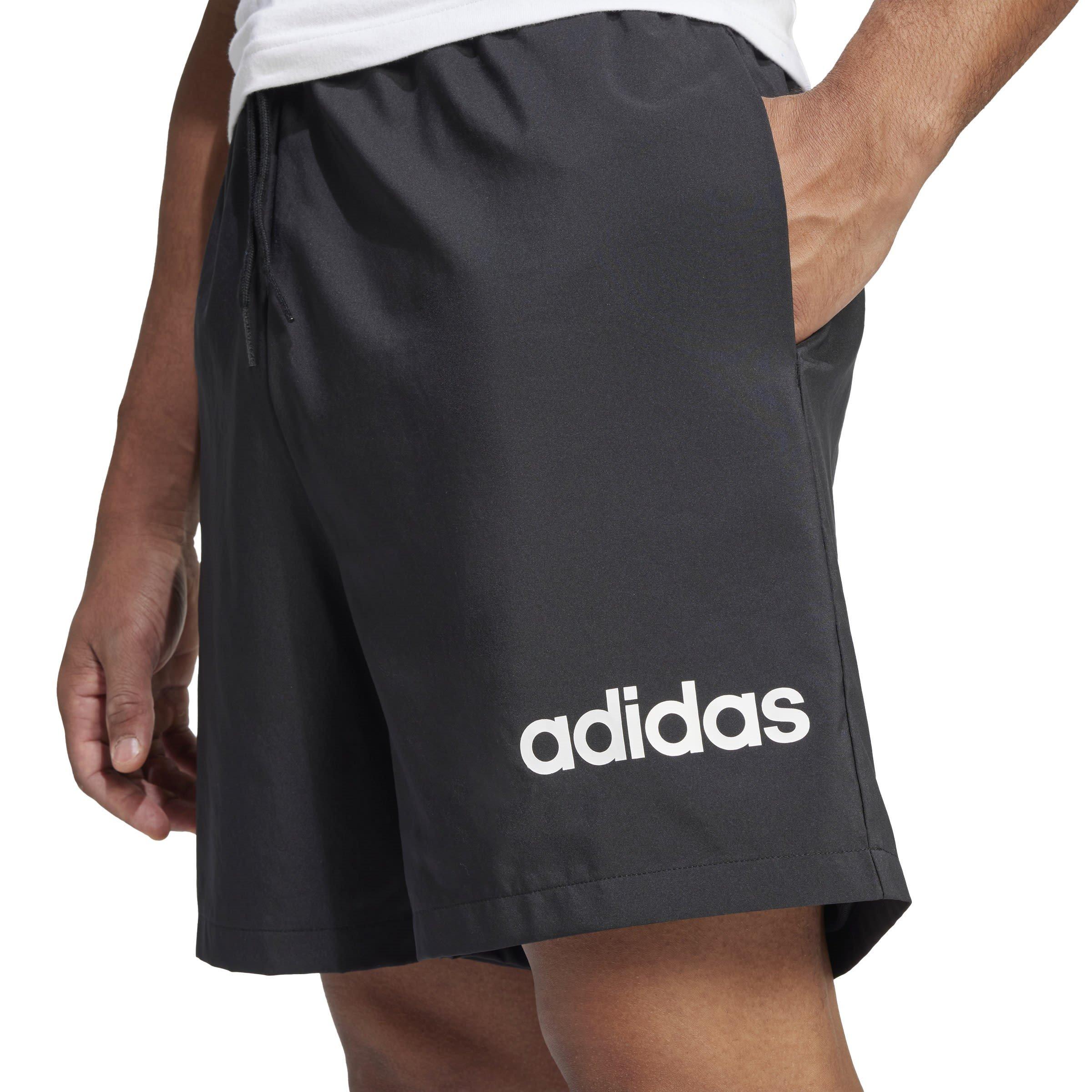 Black/White - adidas - Essentials Linear Logo Shorts Mens - 5