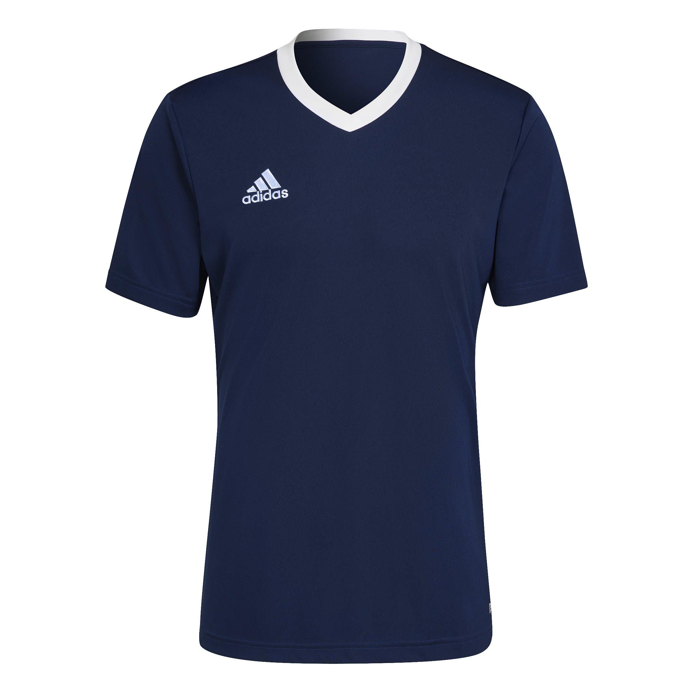 Adidas Men's Entrada 22 Short Sleeve Jersey Top - Navy - M