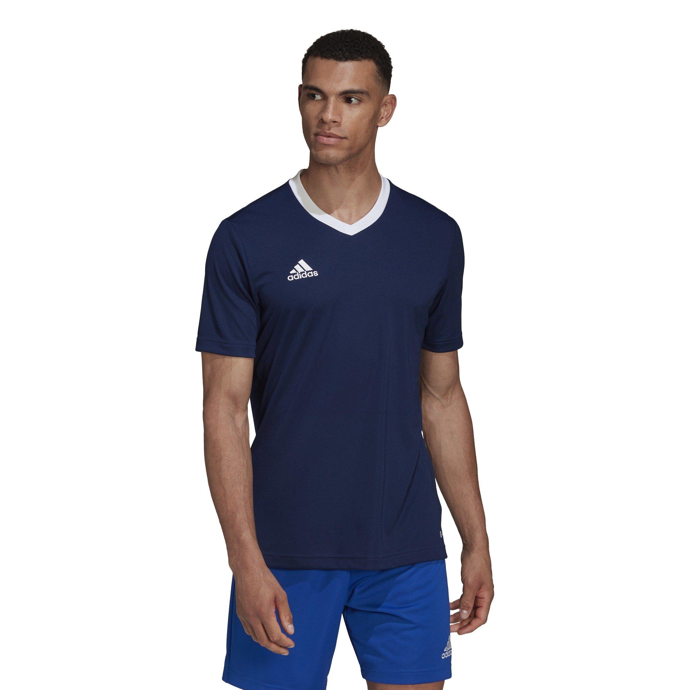 Navy - adidas - Entrada 22 Short Sleeve Jersey Top Mens - 3