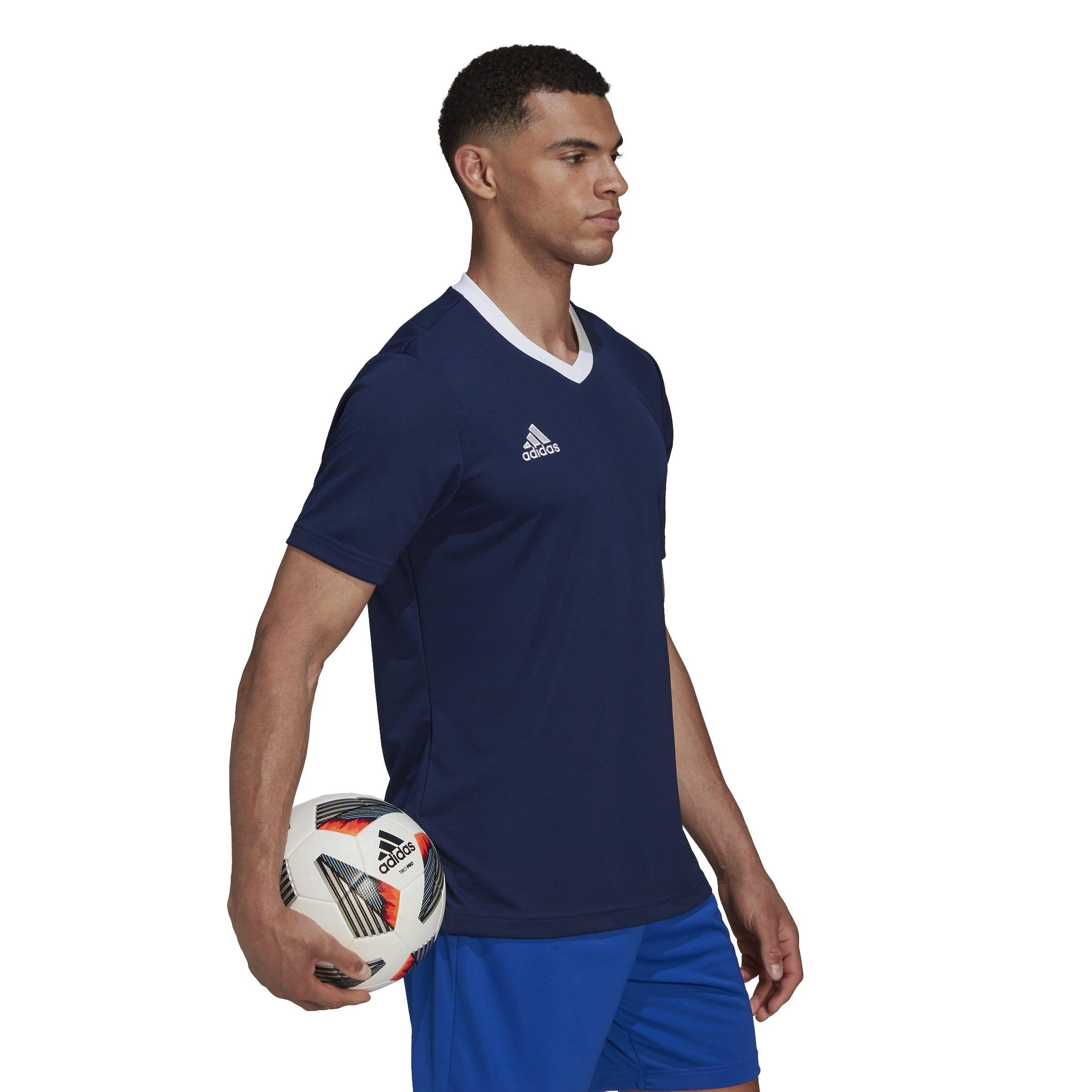 Navy - adidas - Entrada 22 Short Sleeve Jersey Top Mens - 6