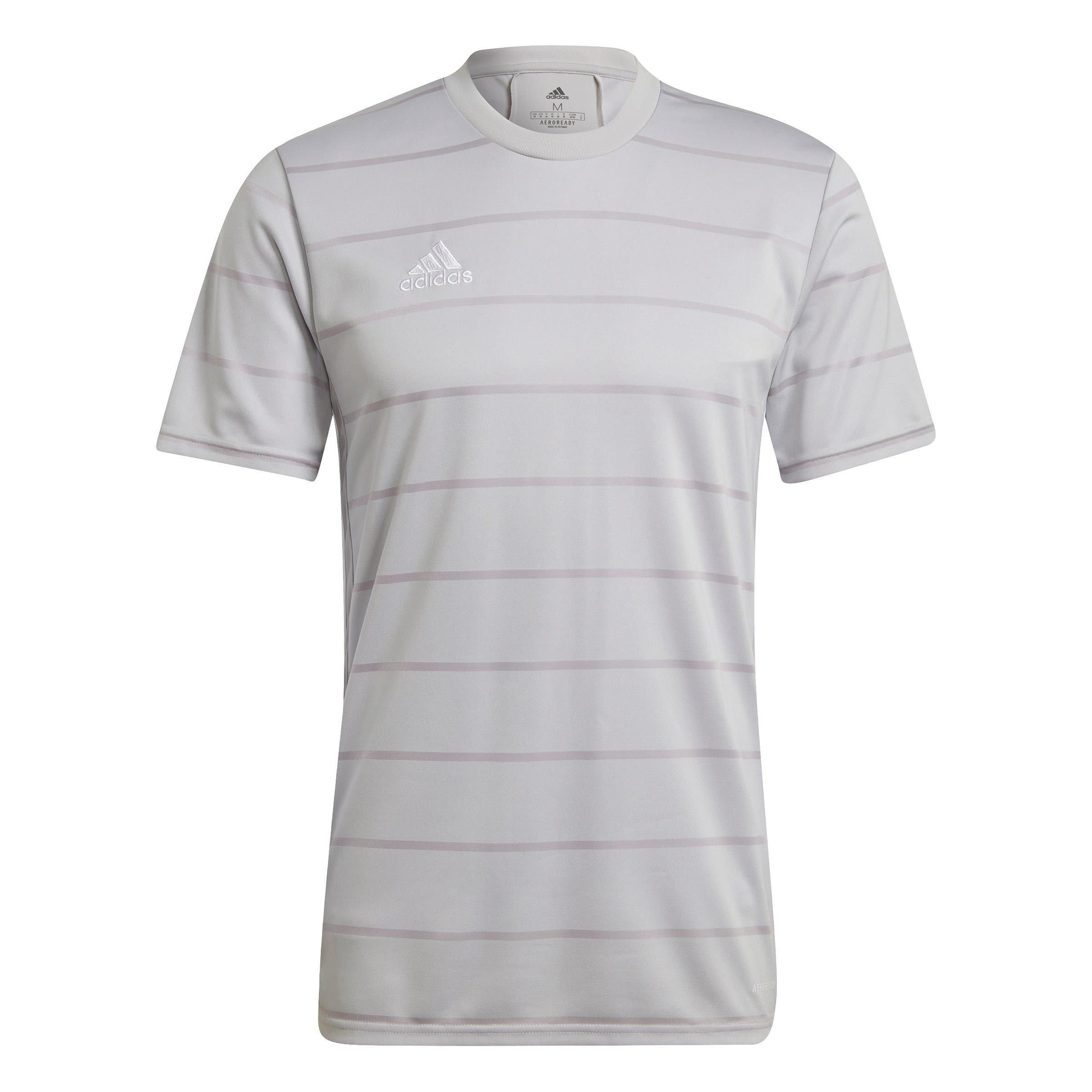 Team Light Grey - adidas - Campeon 21 Short-Sleeve Performance T-Shirt - 3
