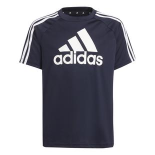 Navy/White - adidas - Sereno Logo T Shirt Juniors - 1