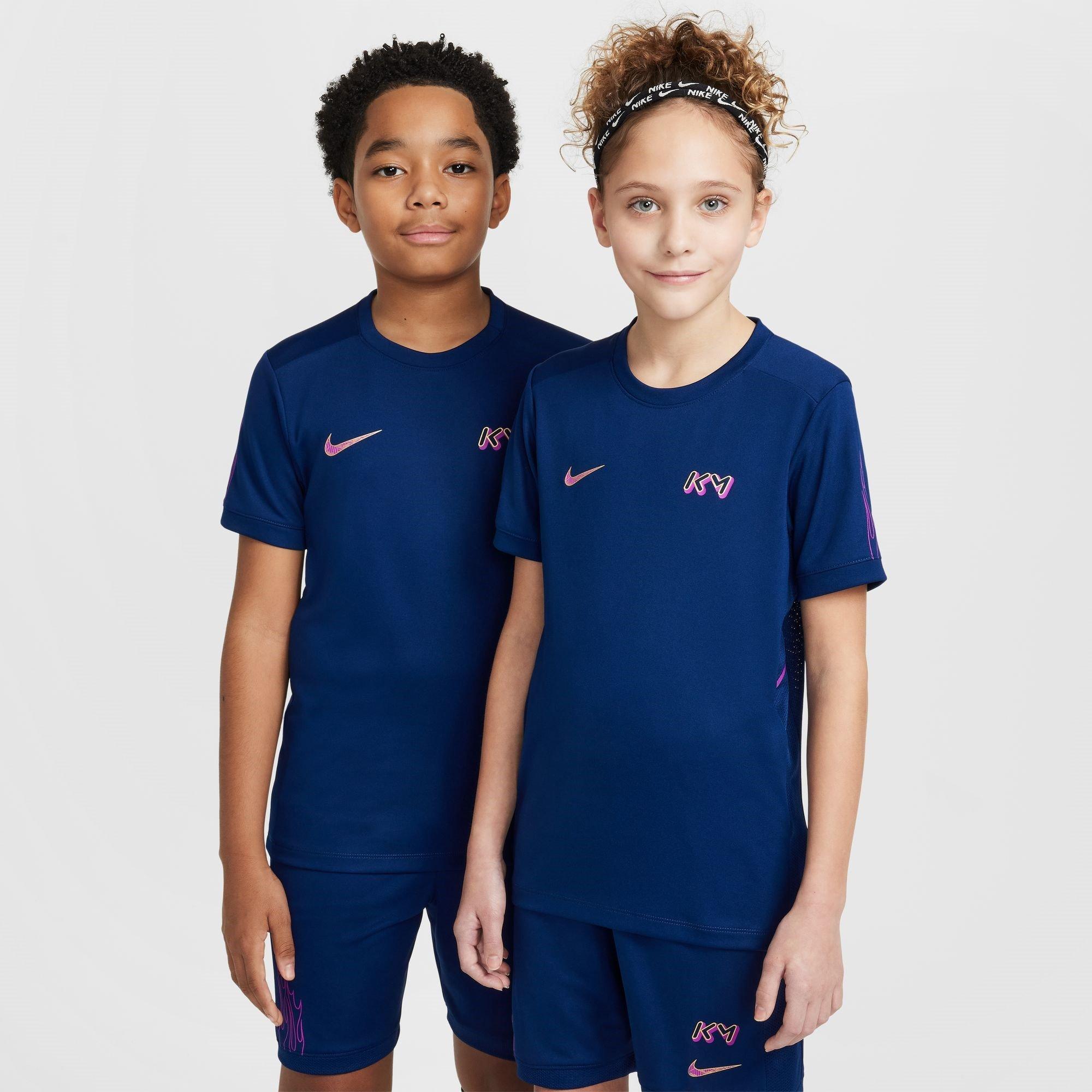 Blue/Met.Gold - Nike - Kylian Mbappe Academy Juniors  Dri-FIT Football Shirt - 3