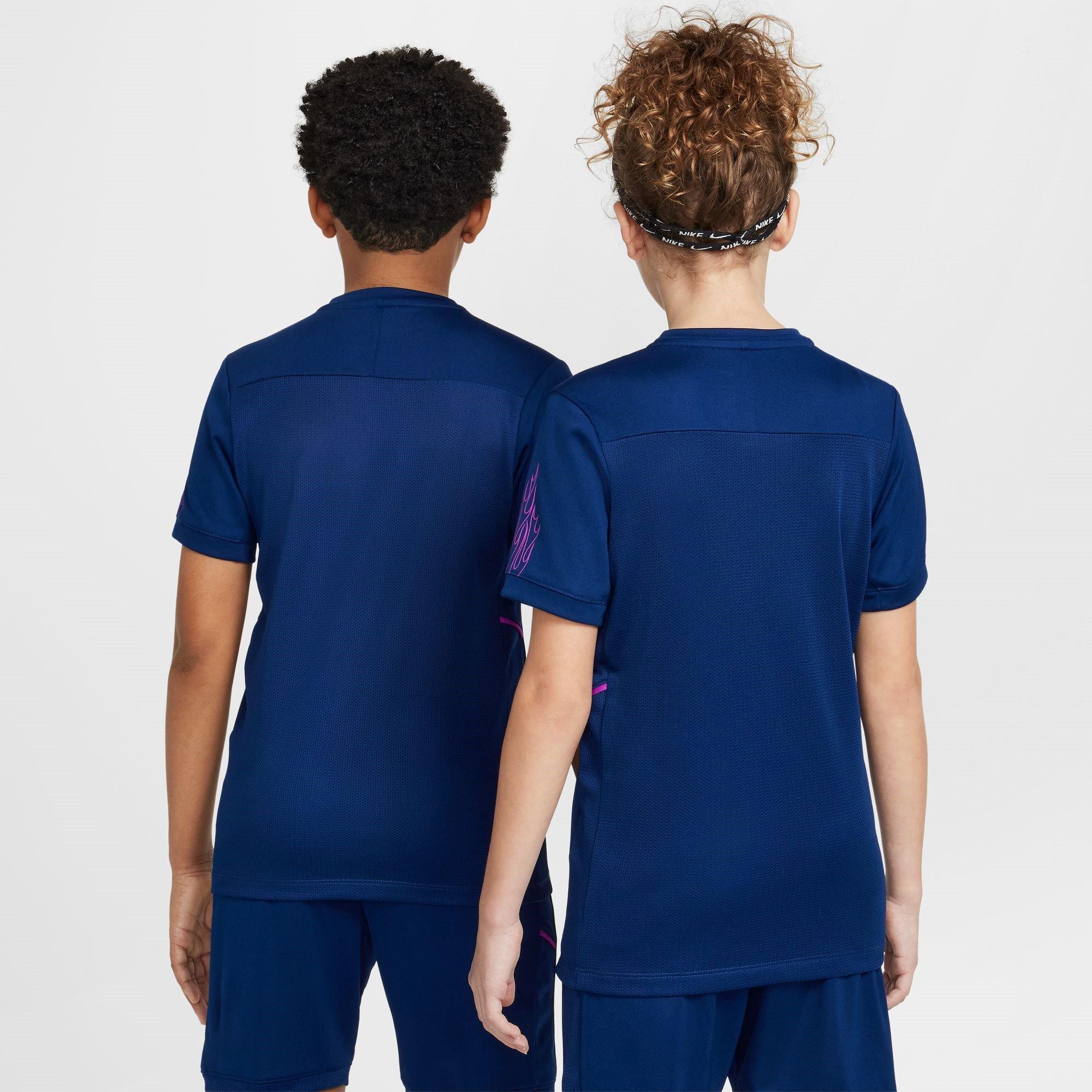 Blue/Met.Gold - Nike - Kylian Mbappe Academy Juniors  Dri-FIT Football Shirt - 4