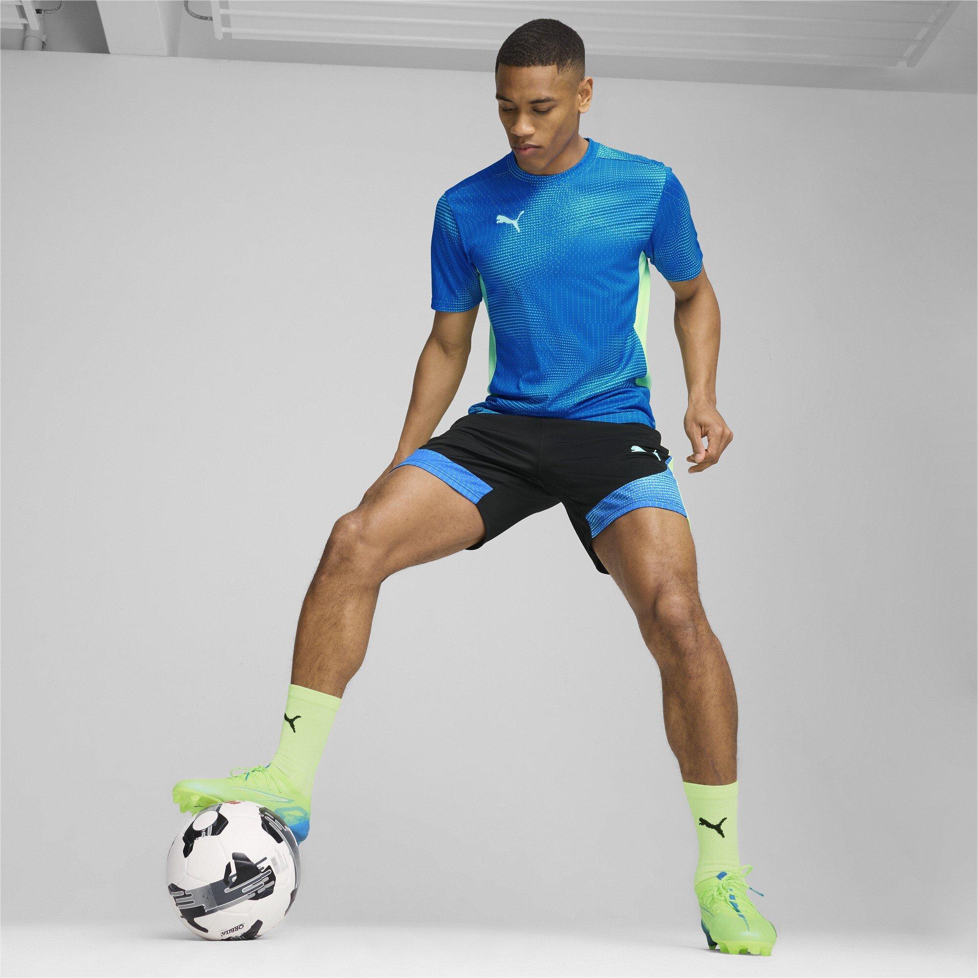 Plava/Limetina - Puma - Men's Short-Sleeve Performance T-Shirt - 5