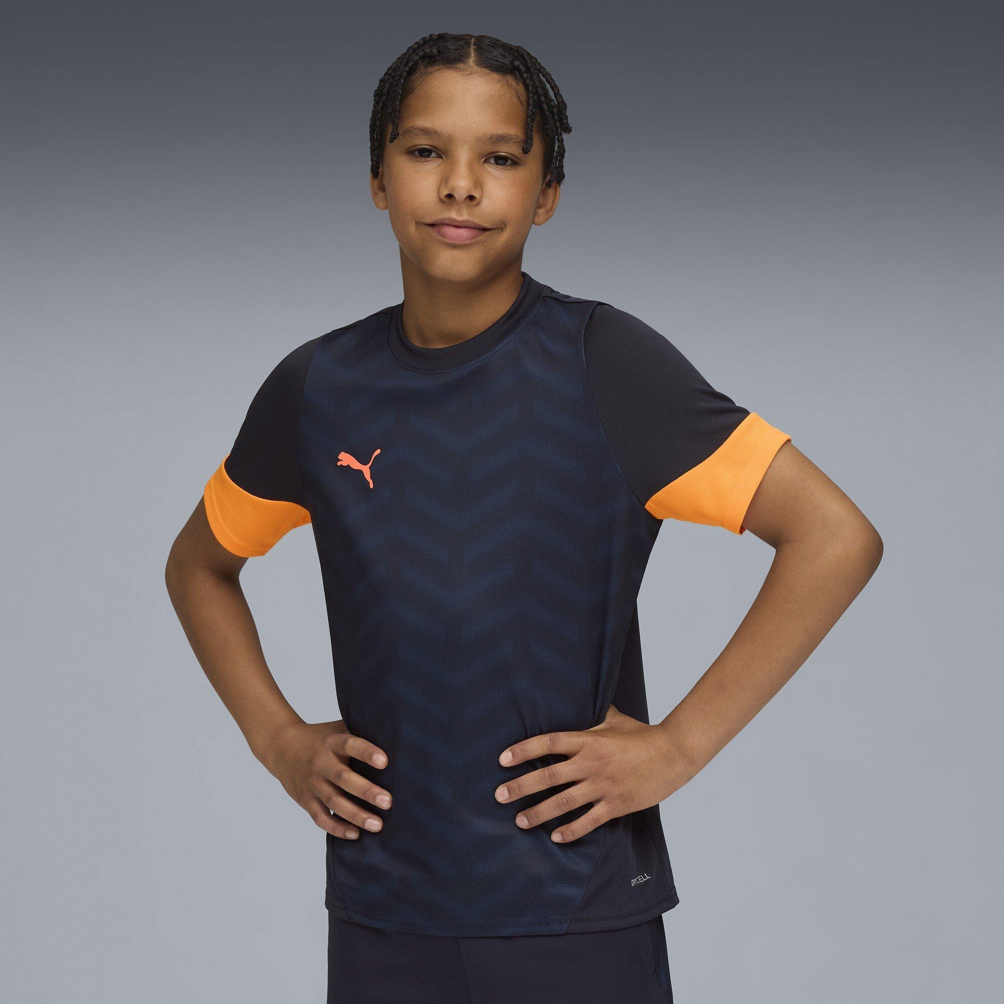 Navy/Orange - Puma - Individual Cup T-Shirt Juniors - 3