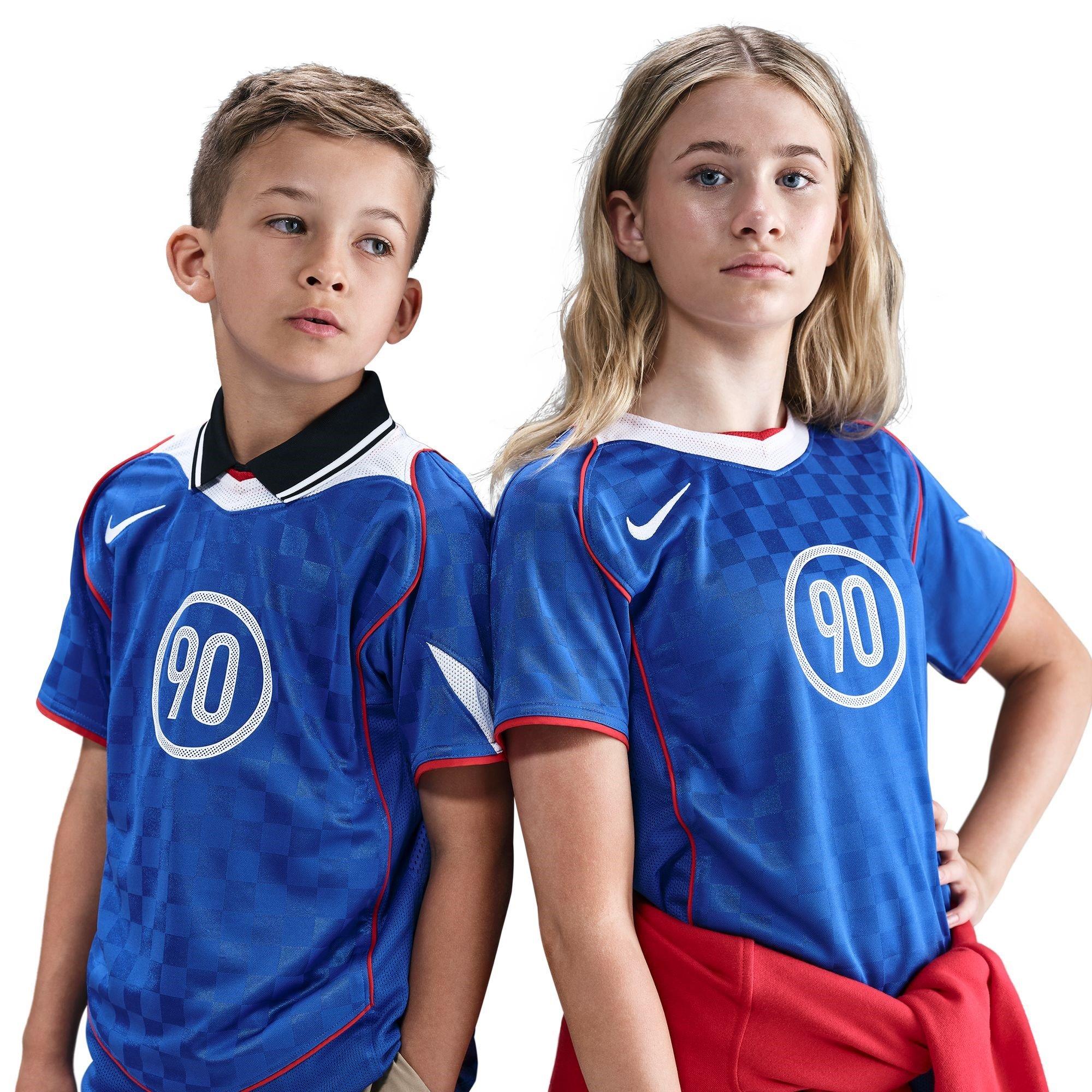 Nike  Kids Total 90 Energy Shirt Juniors - Blue/White - 7-8 (S)
