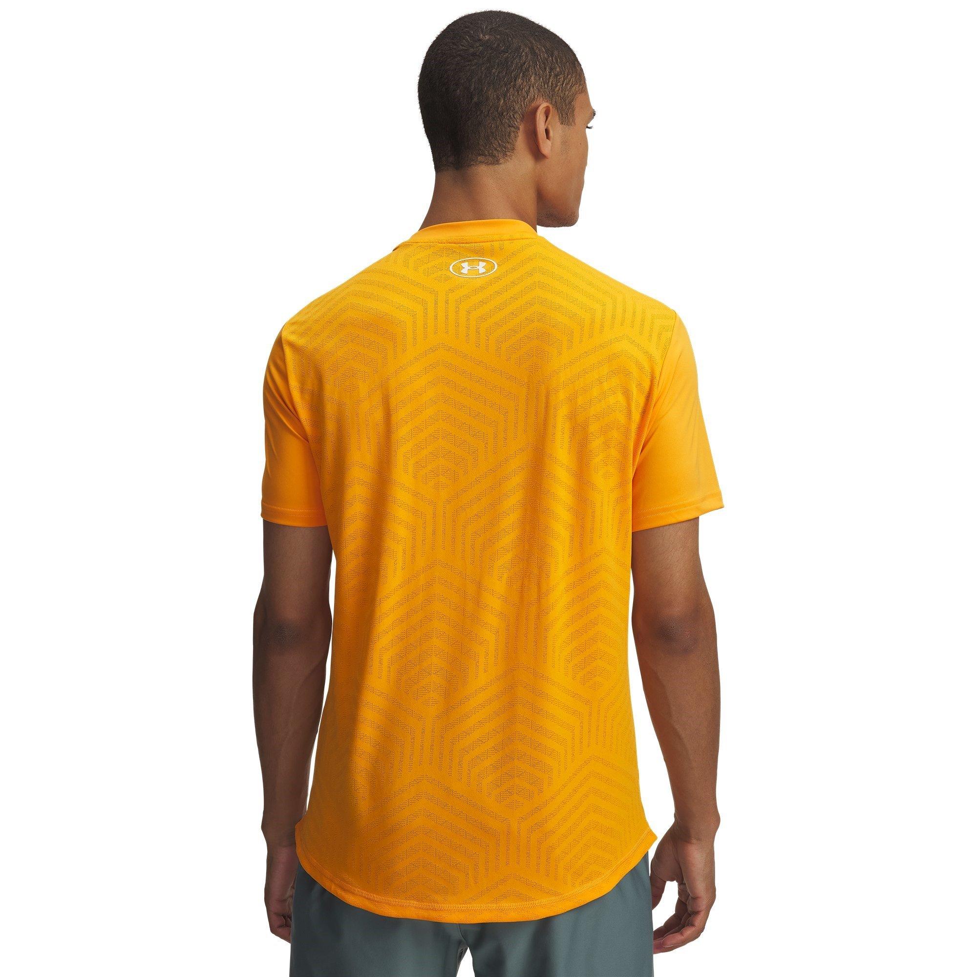 Orange/Grey - Under Armour - Men's Chal Short-Sleeve Performance T-Shirt - 2