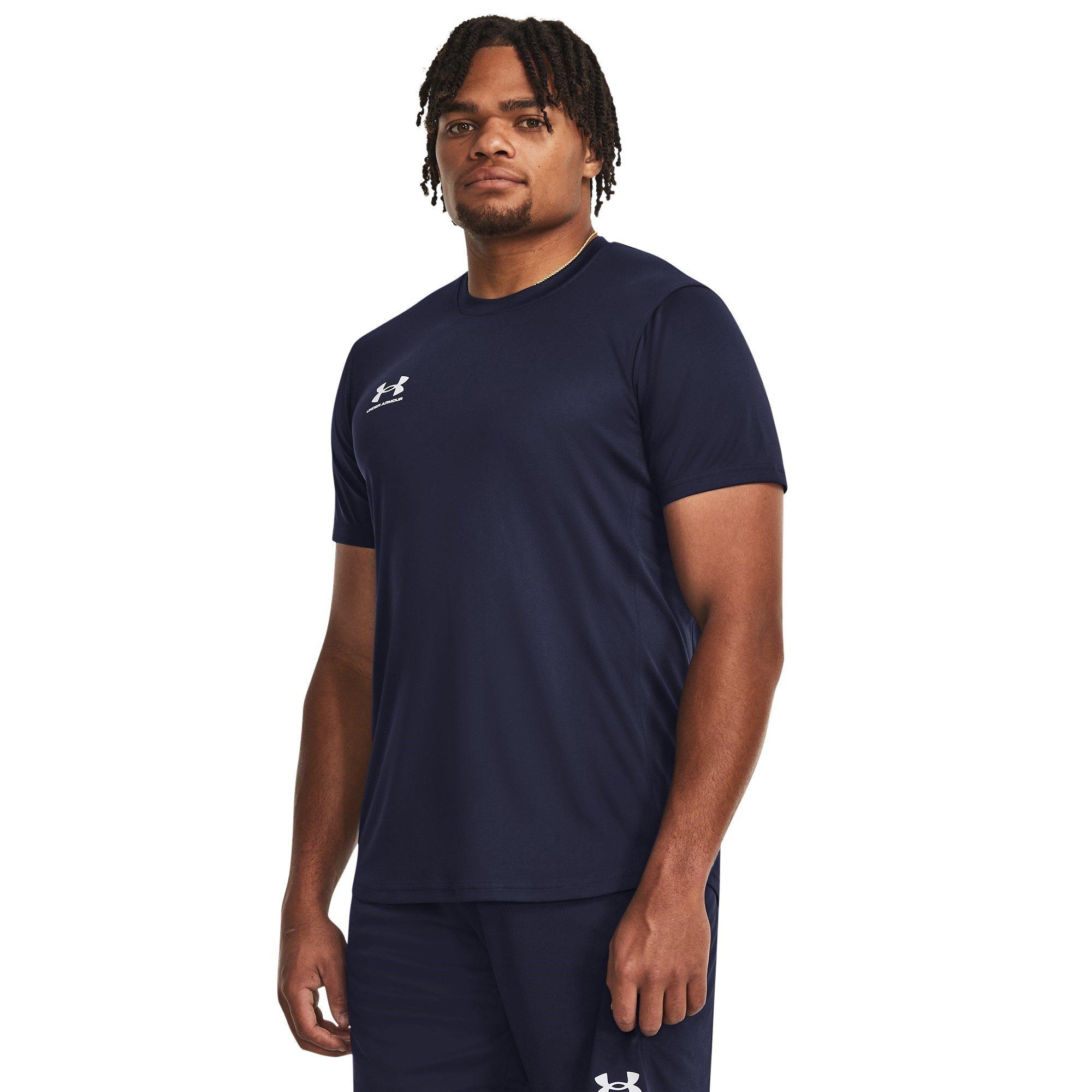Azul Marinho / Branco - Under Armour - Challenger Training Short Sleeve T-Shirt Mens - 3