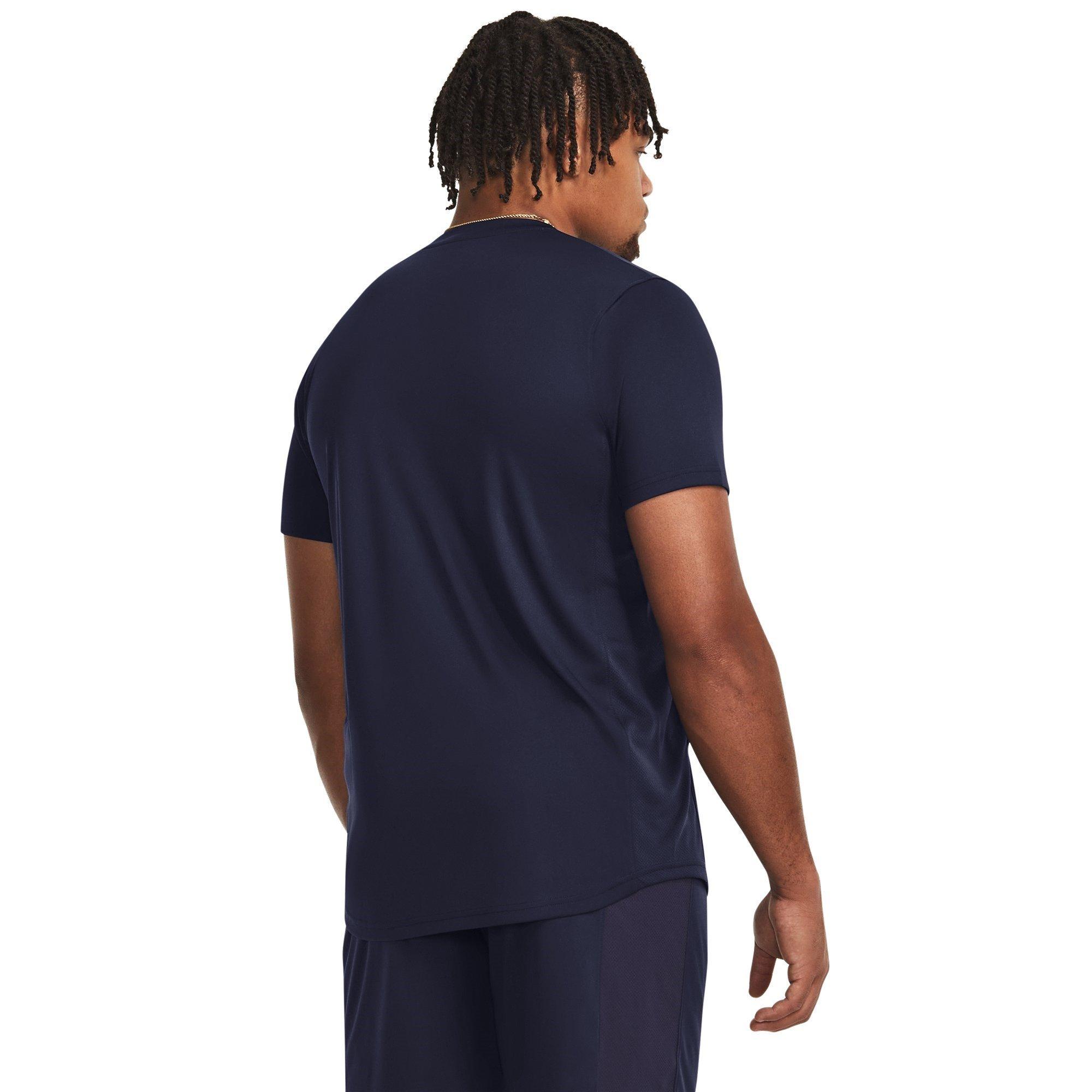 Azul Marinho / Branco - Under Armour - Challenger Training Short Sleeve T-Shirt Mens - 4