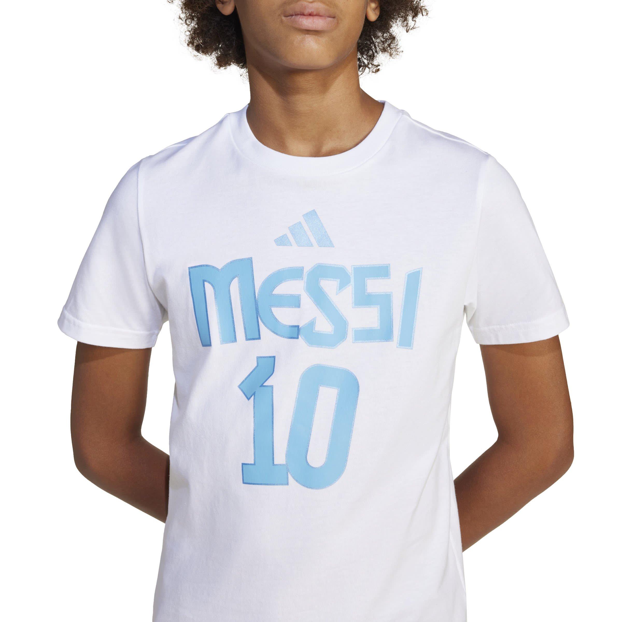 White - adidas - Messi Name and Number Graphic Tee Kids - 4