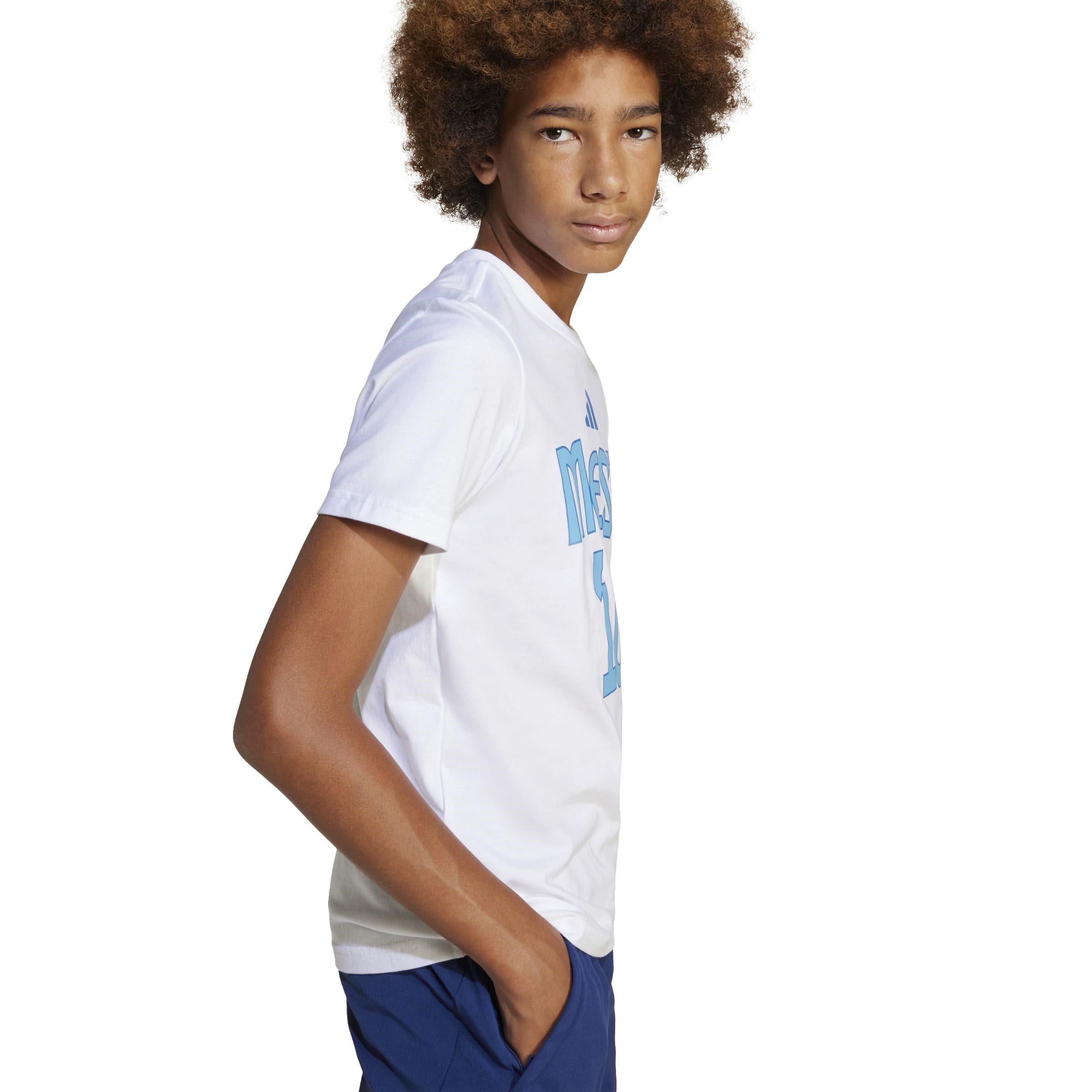 White - adidas - Messi Name and Number Graphic Tee Kids - 5