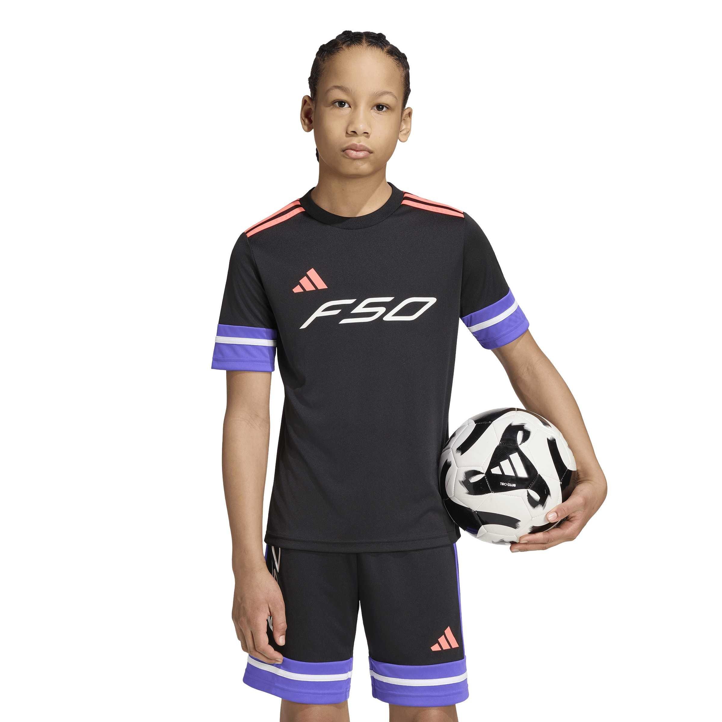 Zwart/Paars - adidas - Adidas F50 Jersey Kids - 4