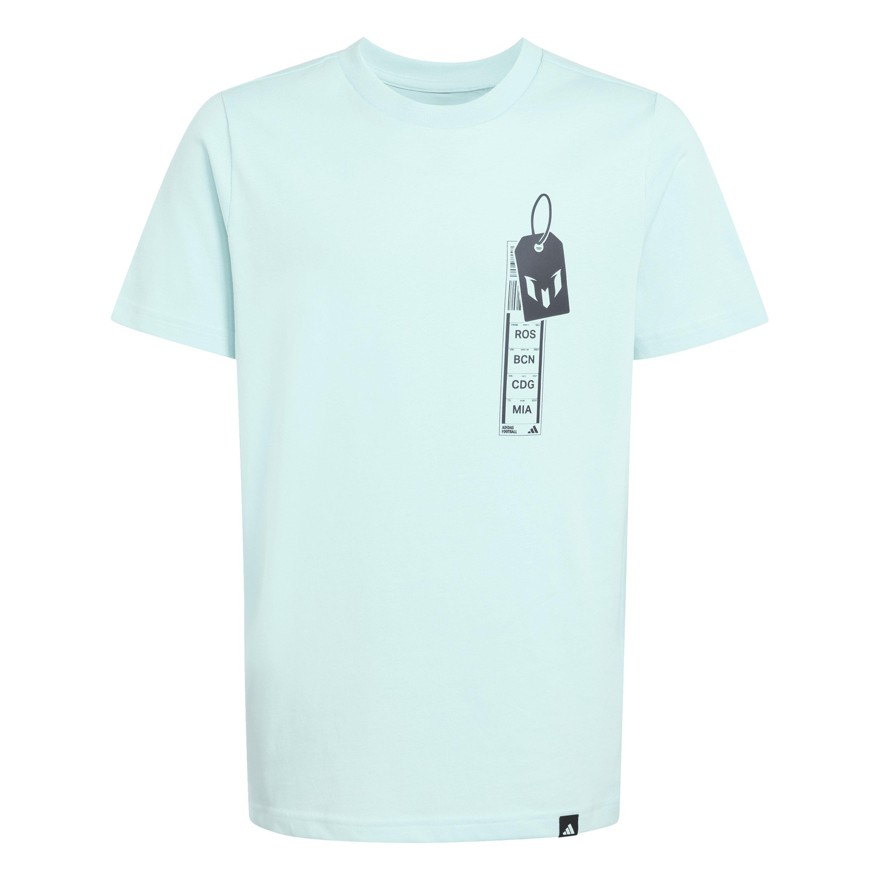 Adidas  Kids Messi Graphic T-Shirt Kids - Flash Aqua - 13 Years