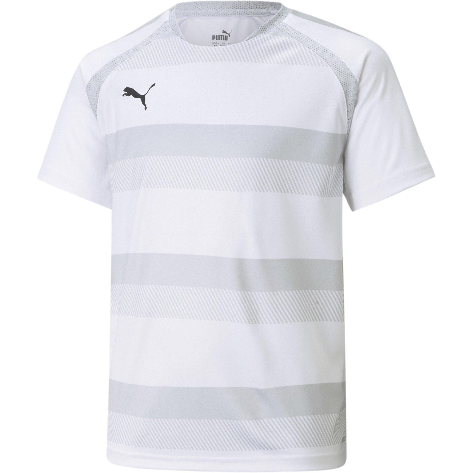 Puma  Kids Teamvision Jersey Jr T-Shirt - Wht-Glcrgry-Blk - 13 (XL)