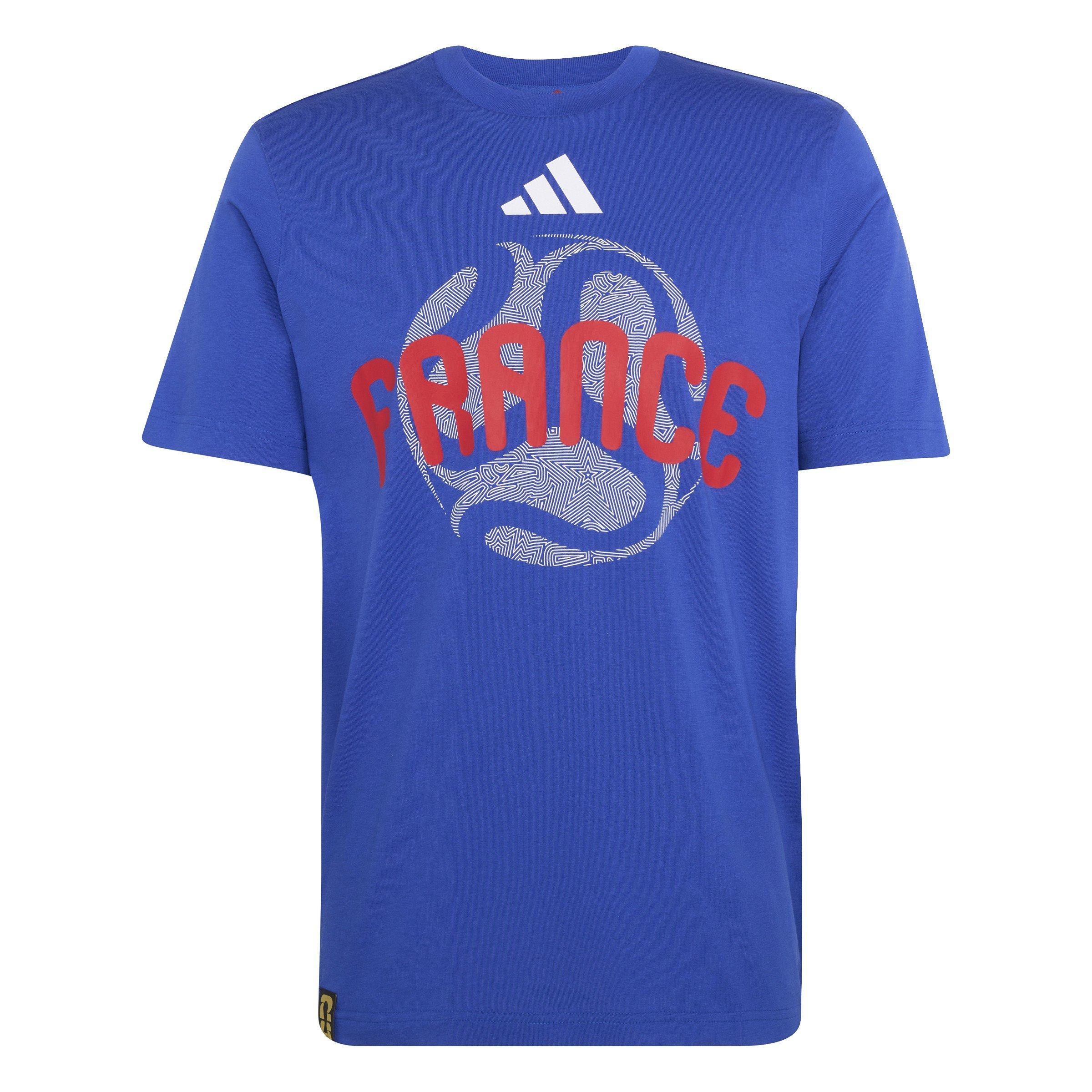 Bold Blue - adidas - adidas France Mens Short Sleeve Performance T-Shirt - 1