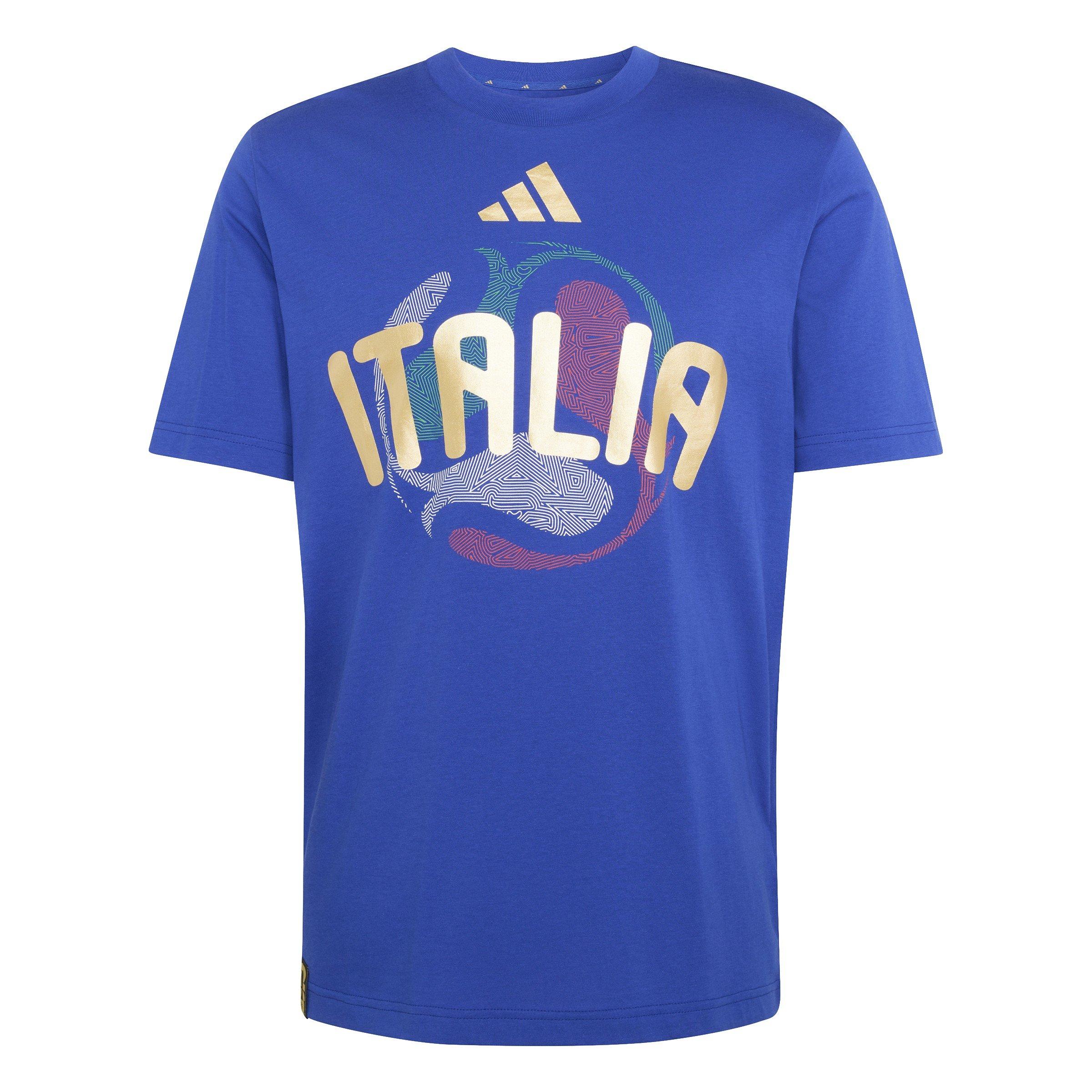 Bold Blue - adidas - Mens Italy Short Sleeve Performance T-Shirt - 1