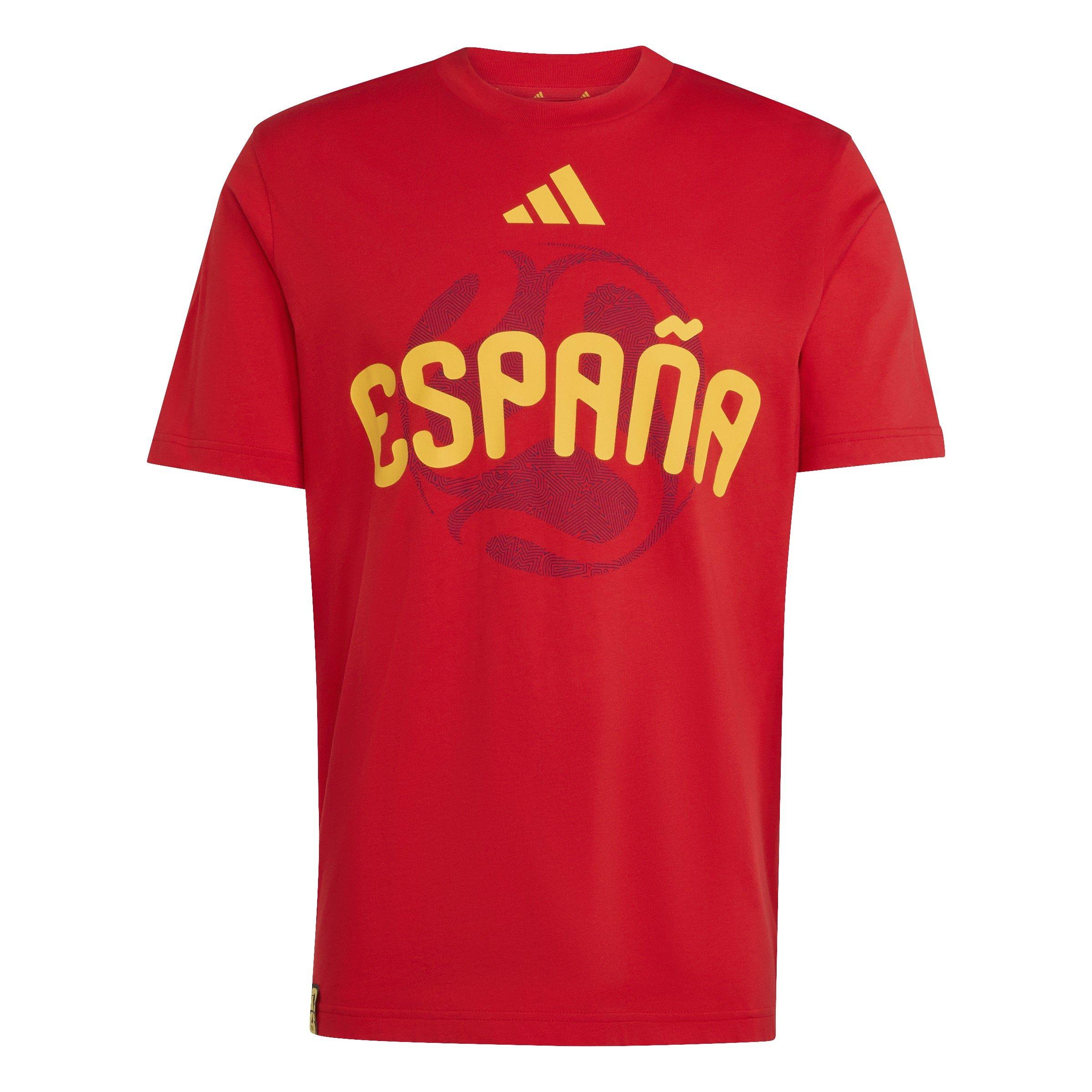 Vivid Red - adidas - Mens Spain Short Sleeve Performance T-Shirt - 1
