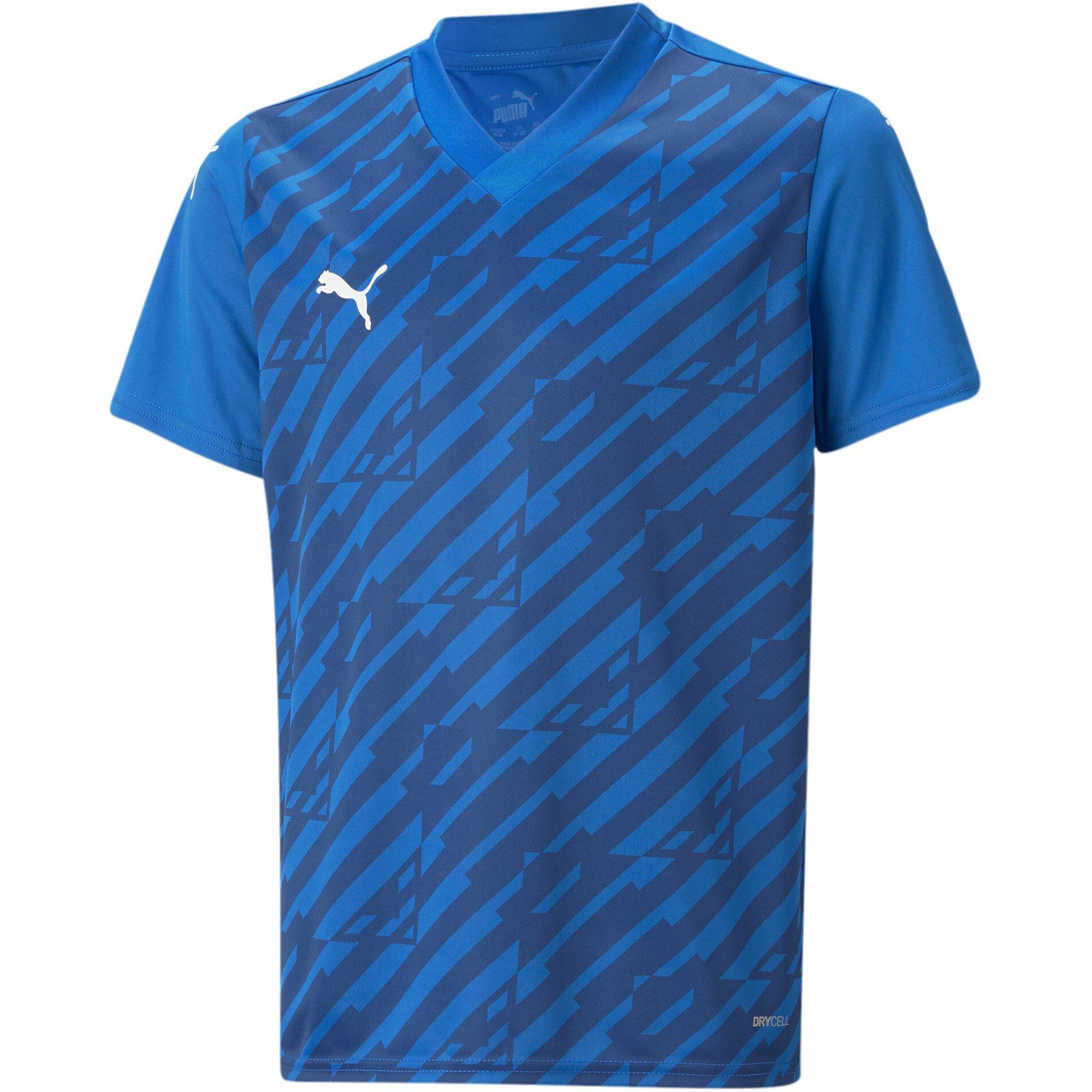Puma Boys Kids' Teamate Short-Sleeve Performance T-Shirt - Electric Blu - 7-8 (S)