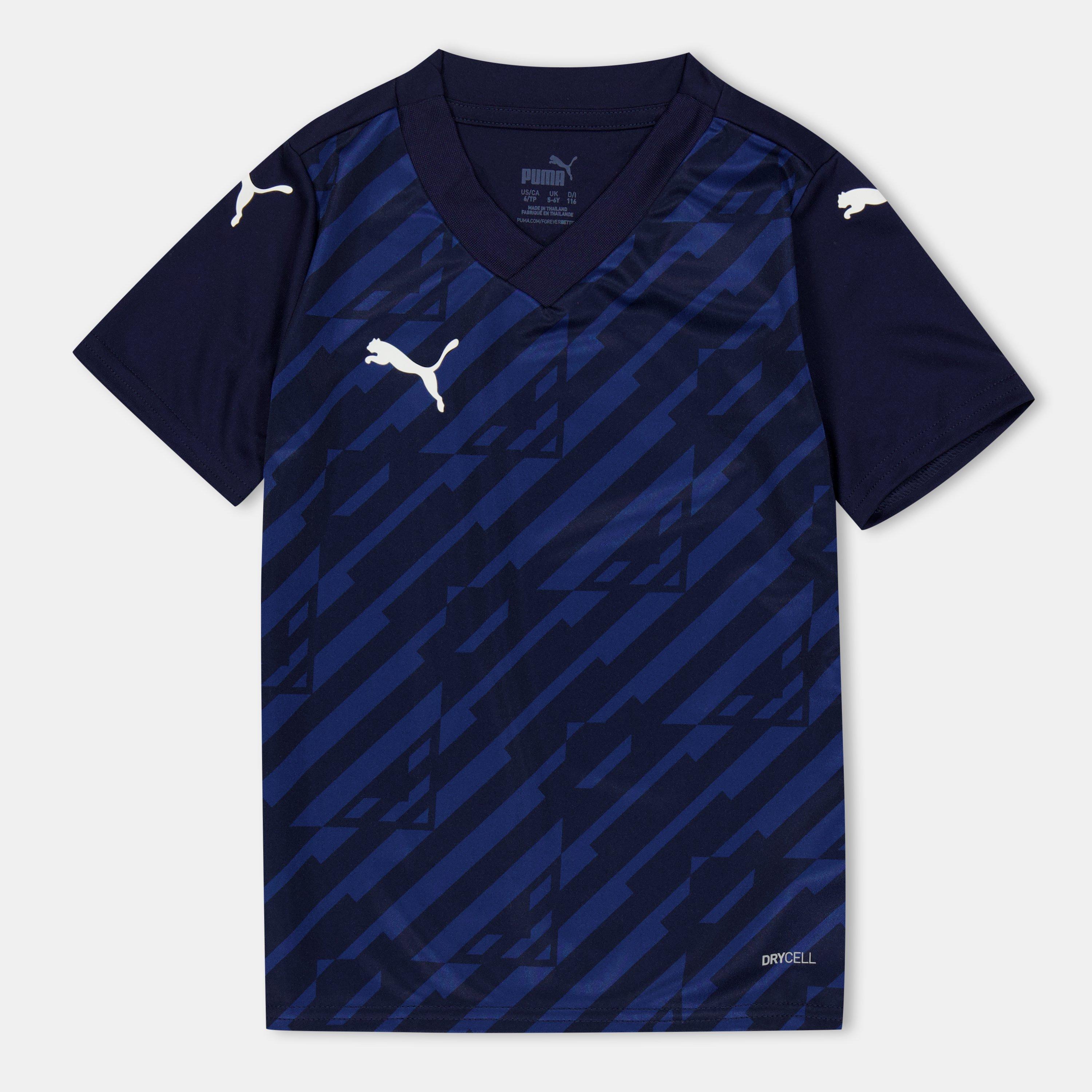 Puma Boys Kids' Teamate Short-Sleeve Performance T-Shirt - Peacoat - 9-10 (M)