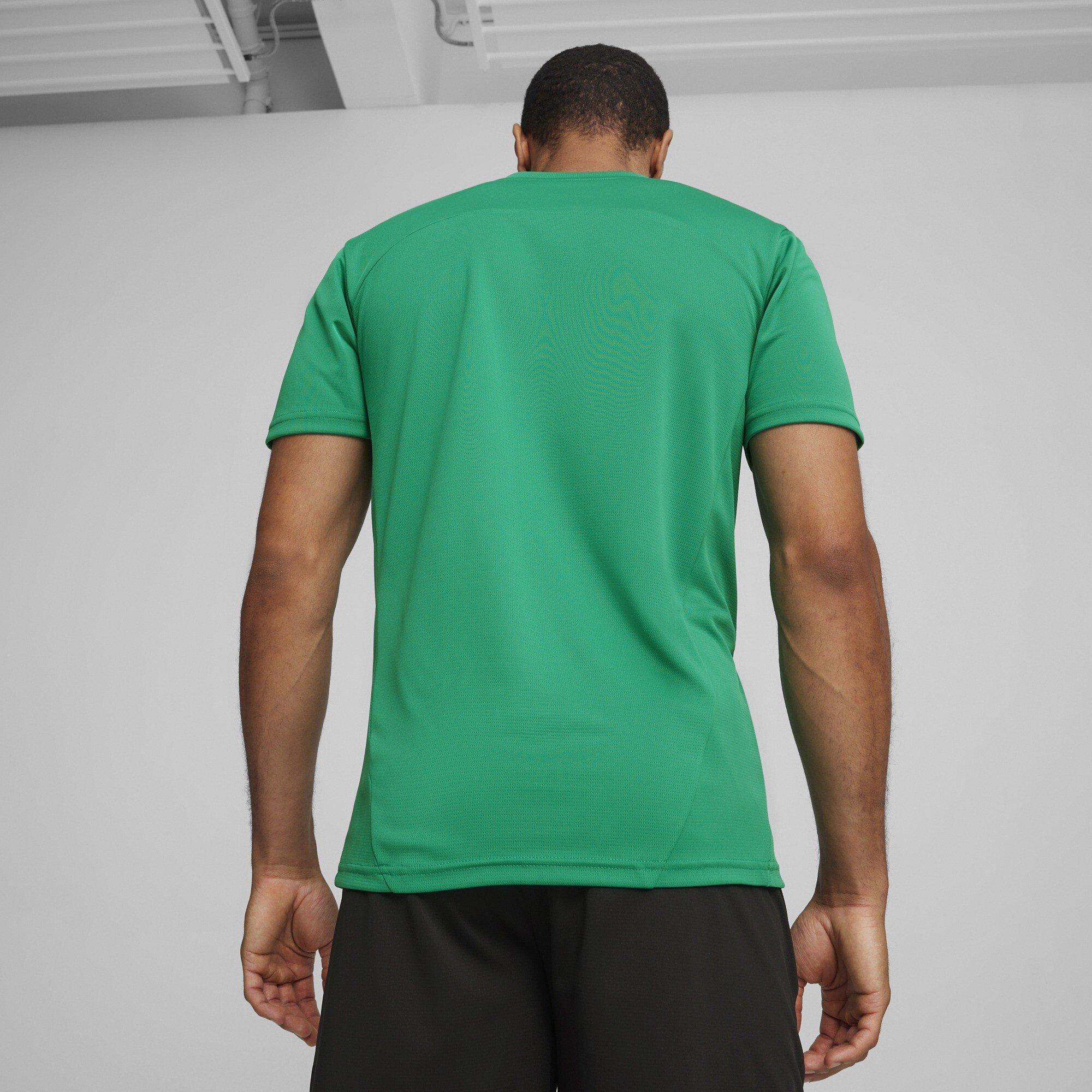 Groen/Zilver - Puma - Men's Teamfinal Training Short-Sleeve Performance T-Shirt - 4