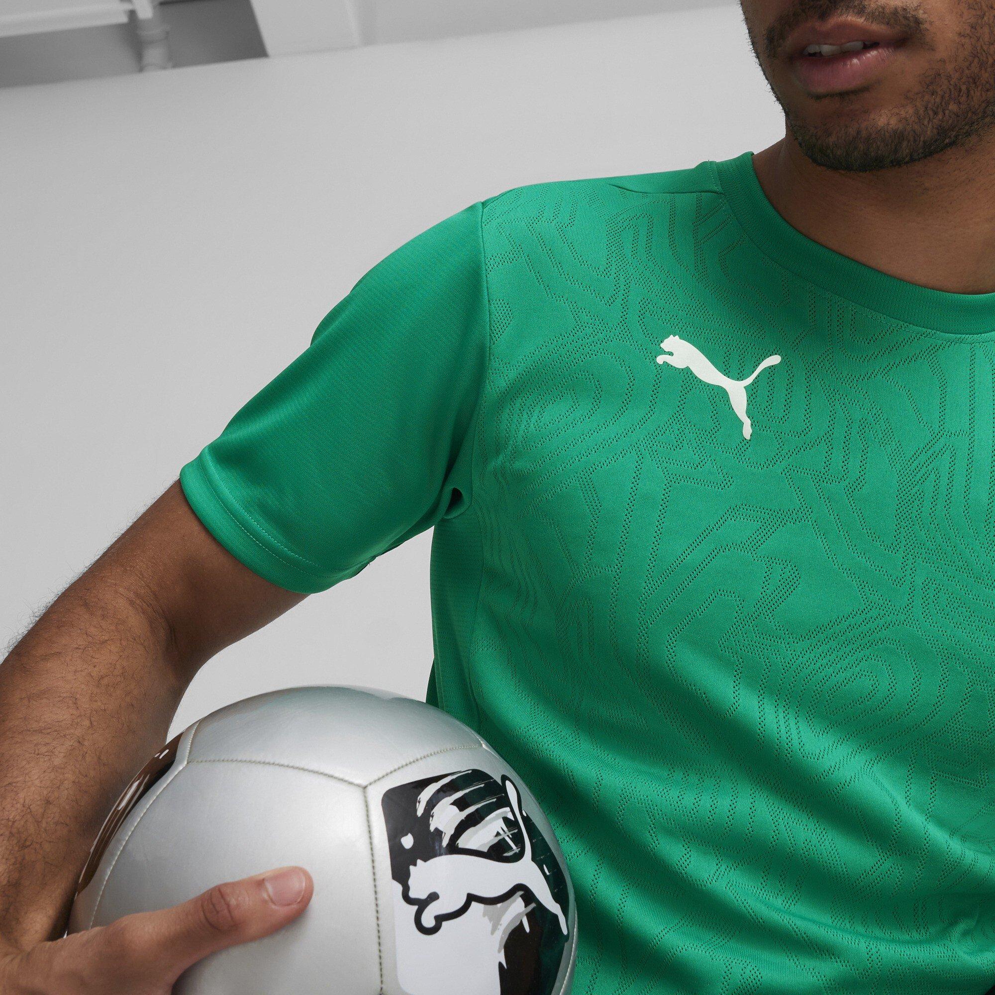 Groen/Zilver - Puma - Men's Teamfinal Training Short-Sleeve Performance T-Shirt - 5
