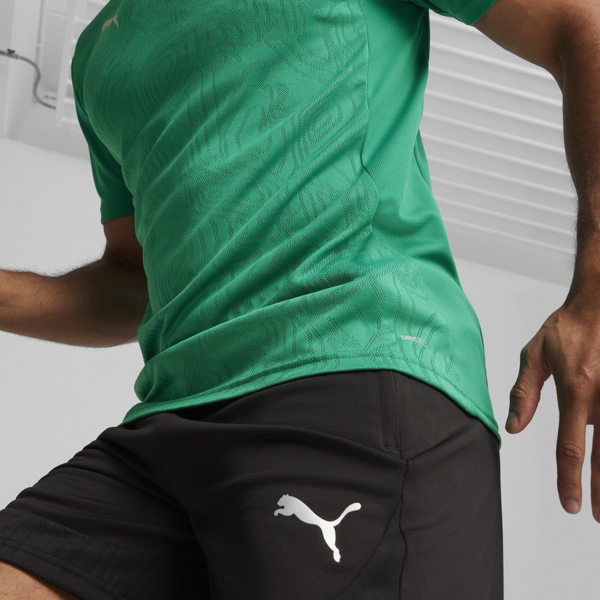 Groen/Zilver - Puma - Men's Teamfinal Training Short-Sleeve Performance T-Shirt - 6