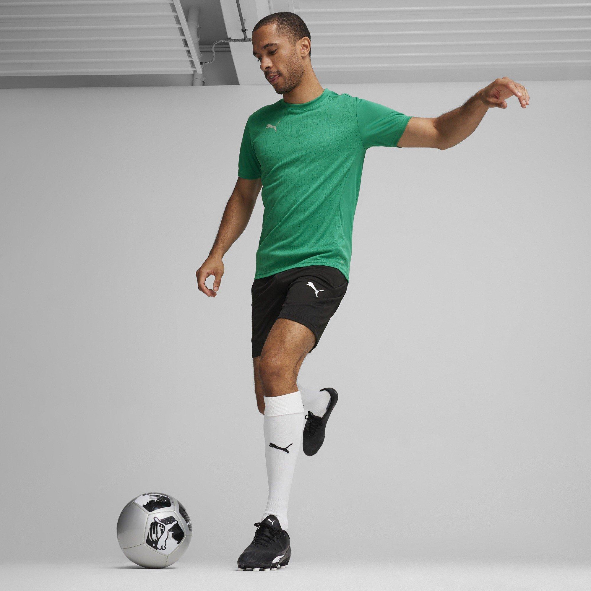 Groen/Zilver - Puma - Men's Teamfinal Training Short-Sleeve Performance T-Shirt - 7