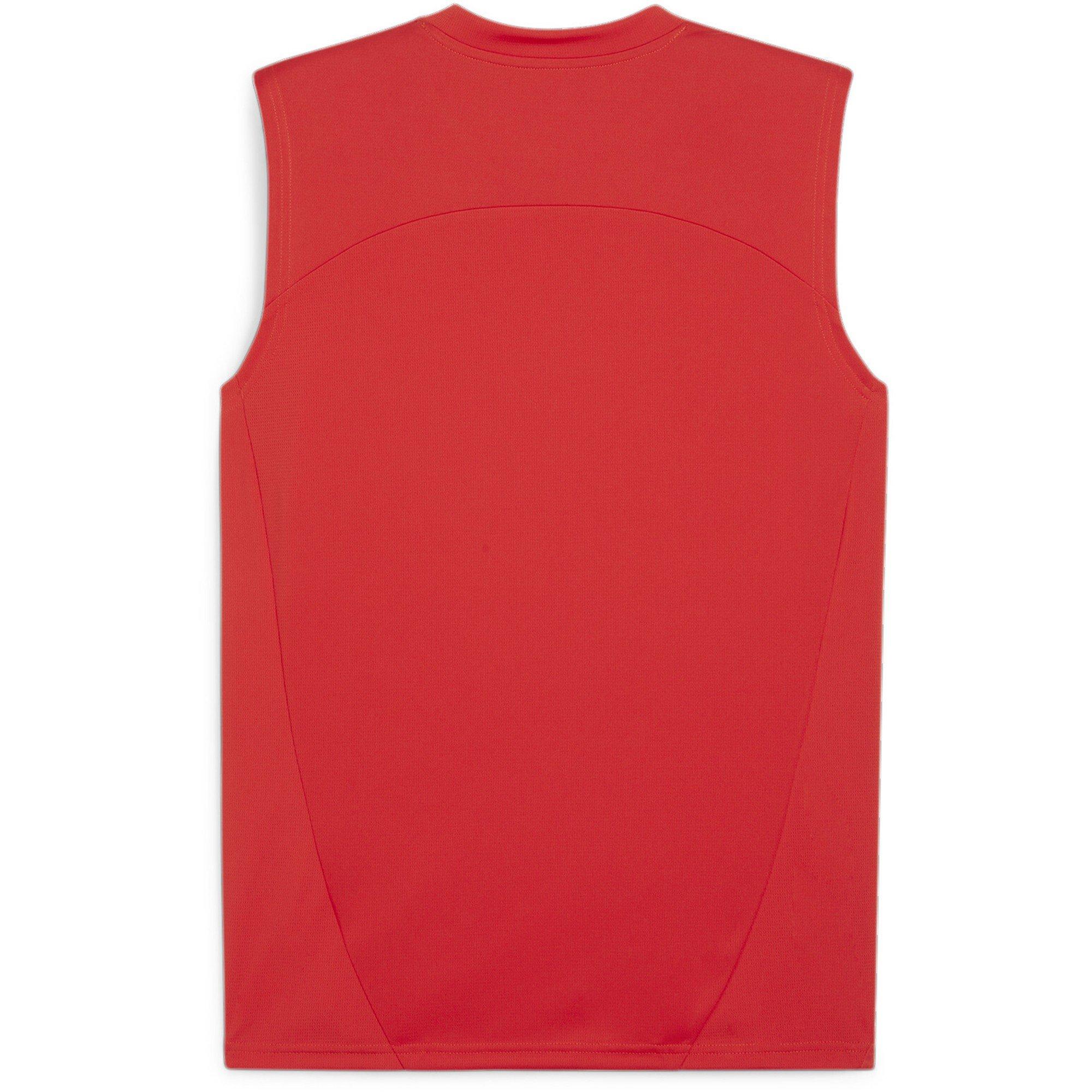 Red/Silver - Puma - Men's Teamfinal Training Short-Sleeve Performance T-Shirt - 2