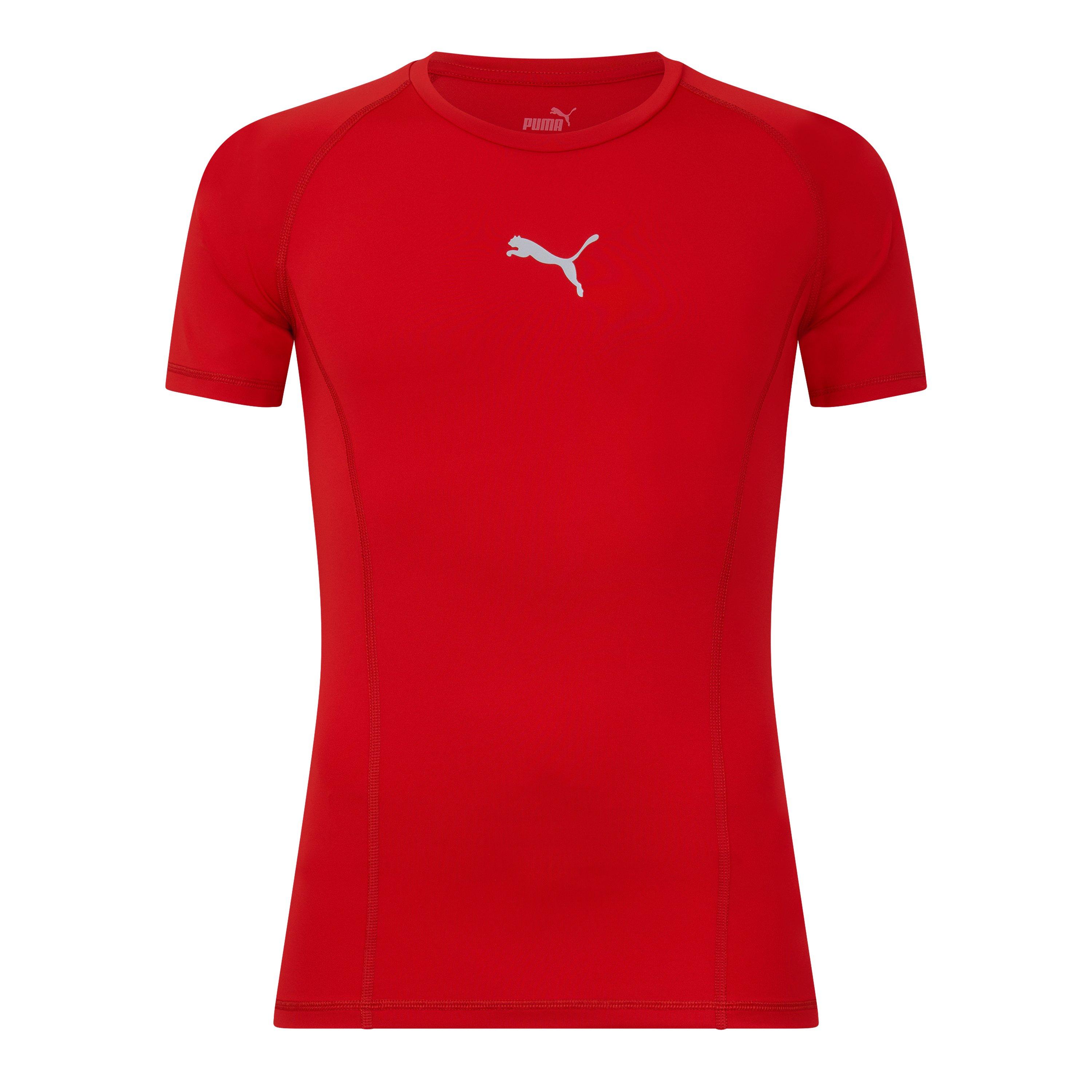 Red - Puma - Puma Liga Baselayer Tee Ss T-Shirt Mens - 1