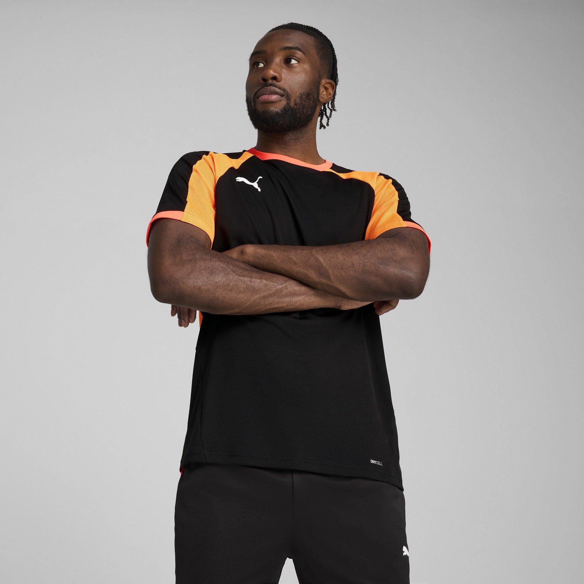 Black/Heat Fire - Puma - Puma Individualliga Jersey T-Shirt Mens - 3