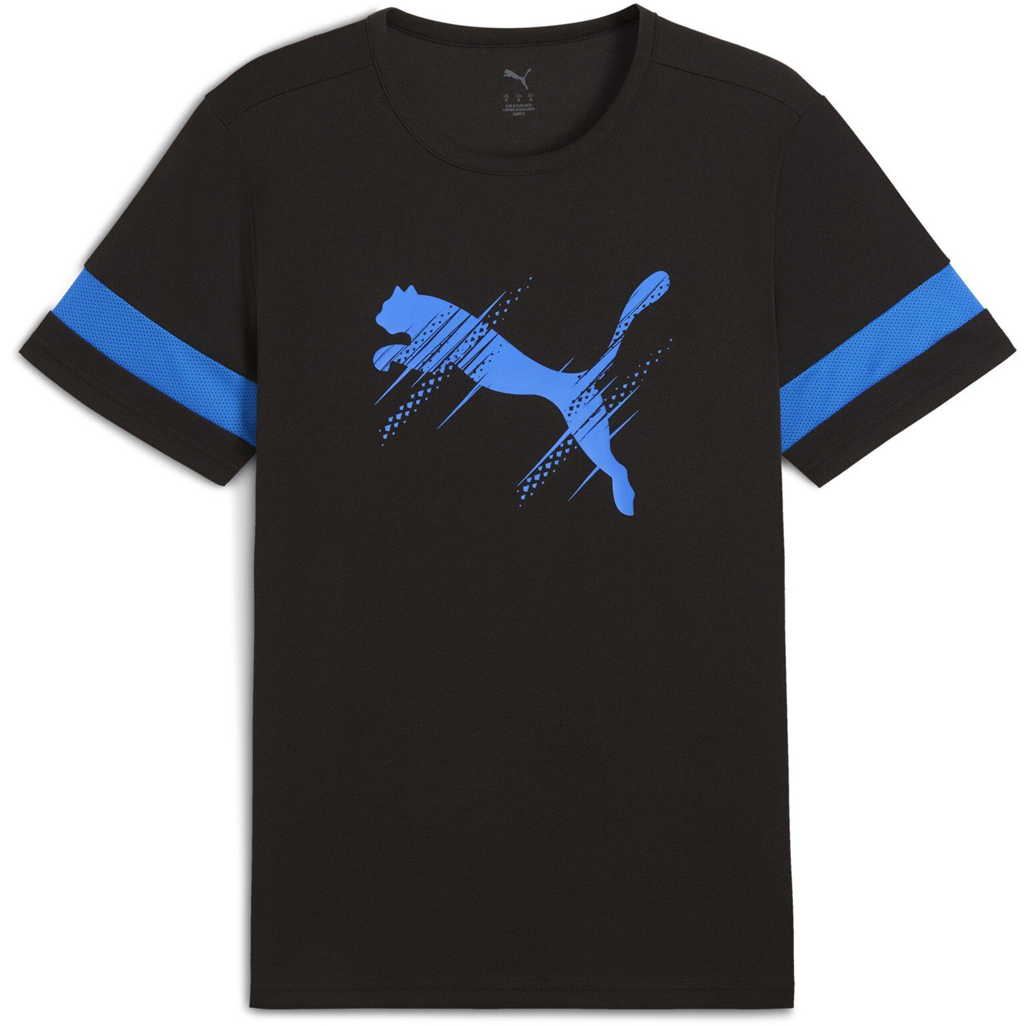 Black/Ultra B - Puma - Men's Attacanto Logo Jersey Short Sleeve Performance T-Shirt - 1