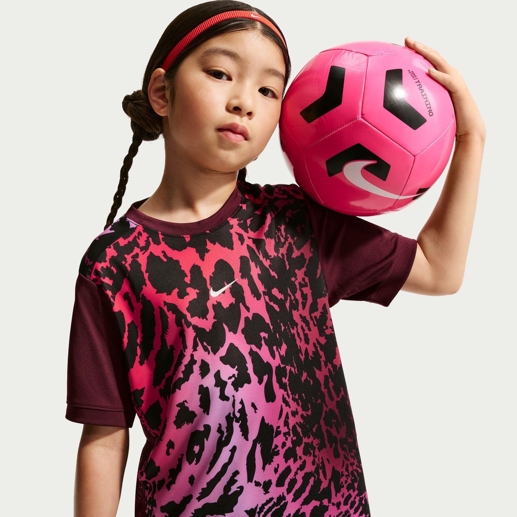 Bordeaux/Print - Nike - Kids' Short Sleeve Performance T-Shirt - 1