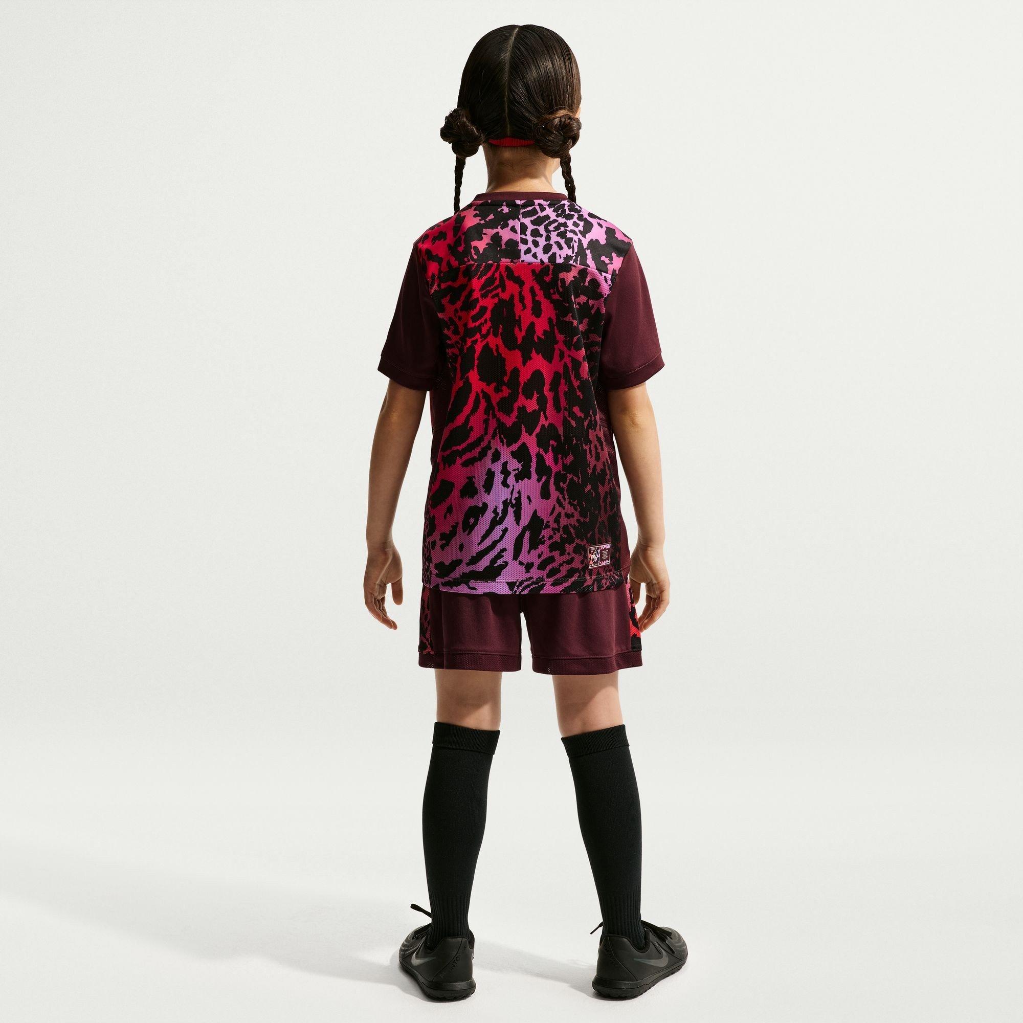 Bordeaux/Print - Nike - Kids' Short Sleeve Performance T-Shirt - 5