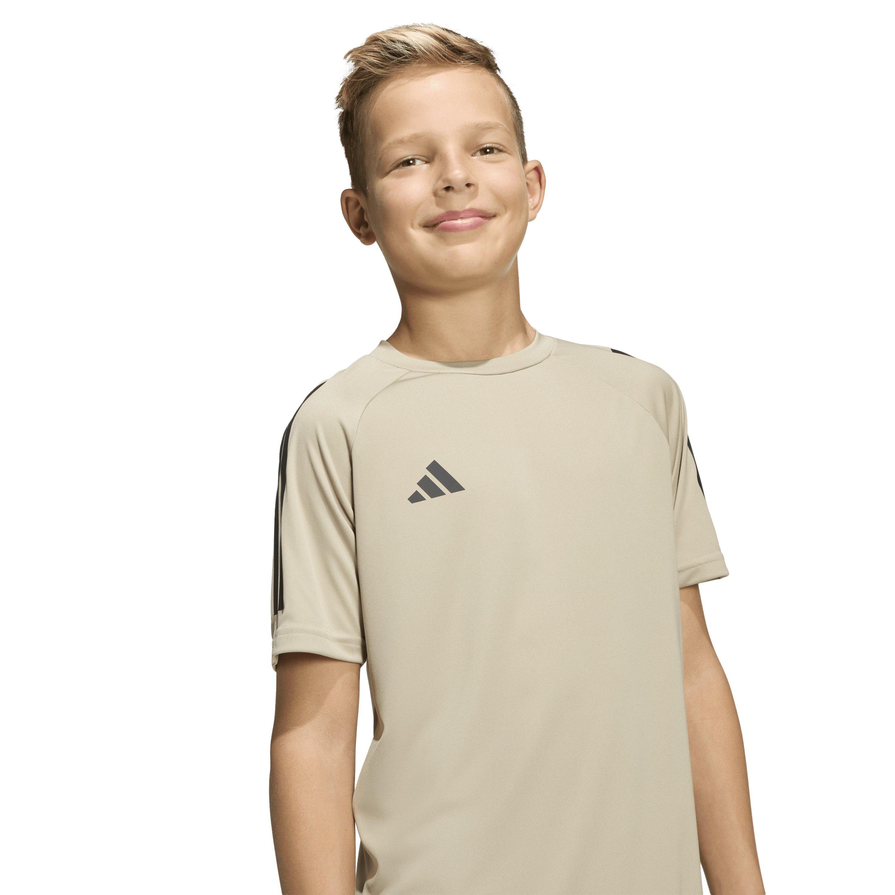 W.Cargo/Black - adidas - Kids' Short Sleeve Performance T-Shirt - 4