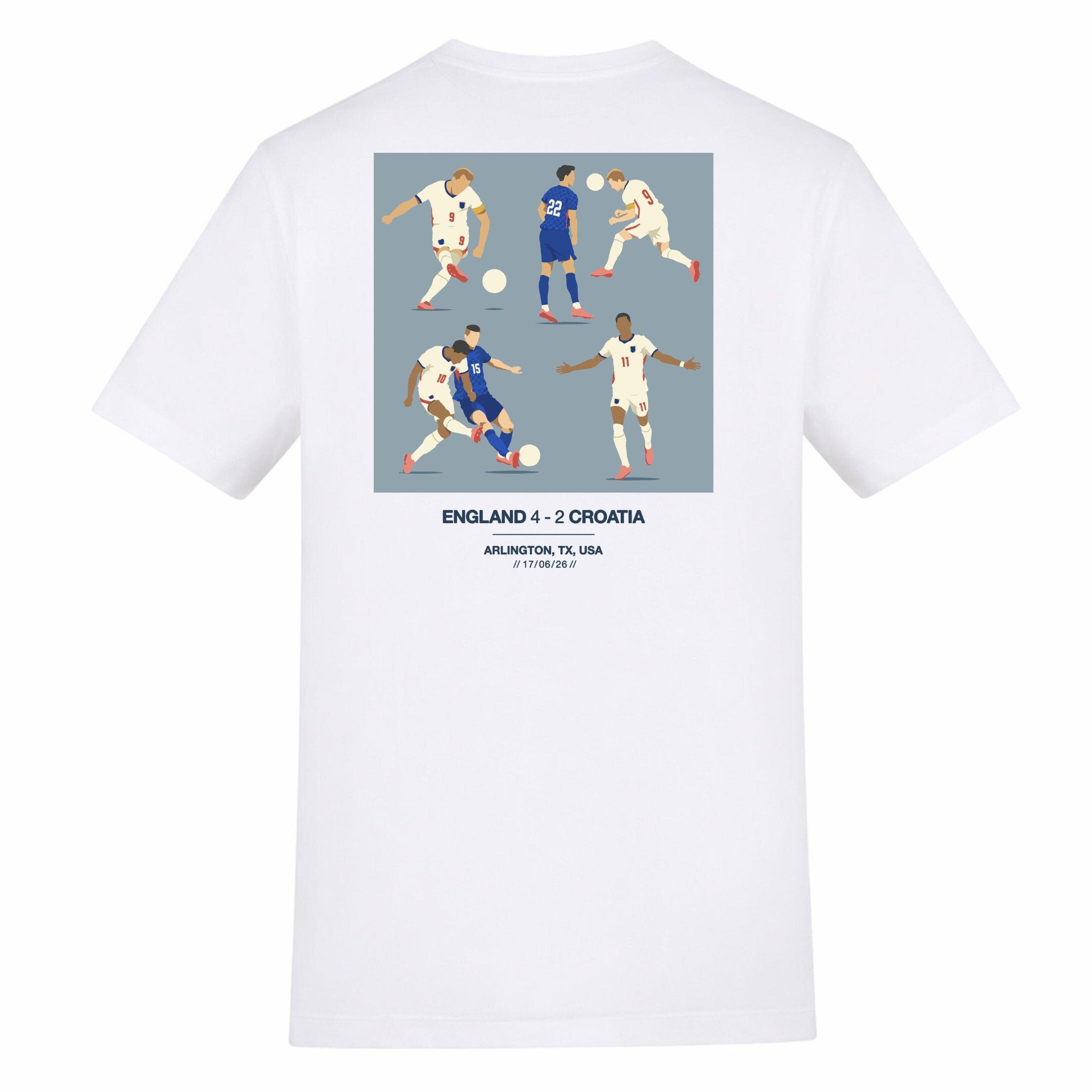 Adults Printed World Cup England vs Croatia Tee