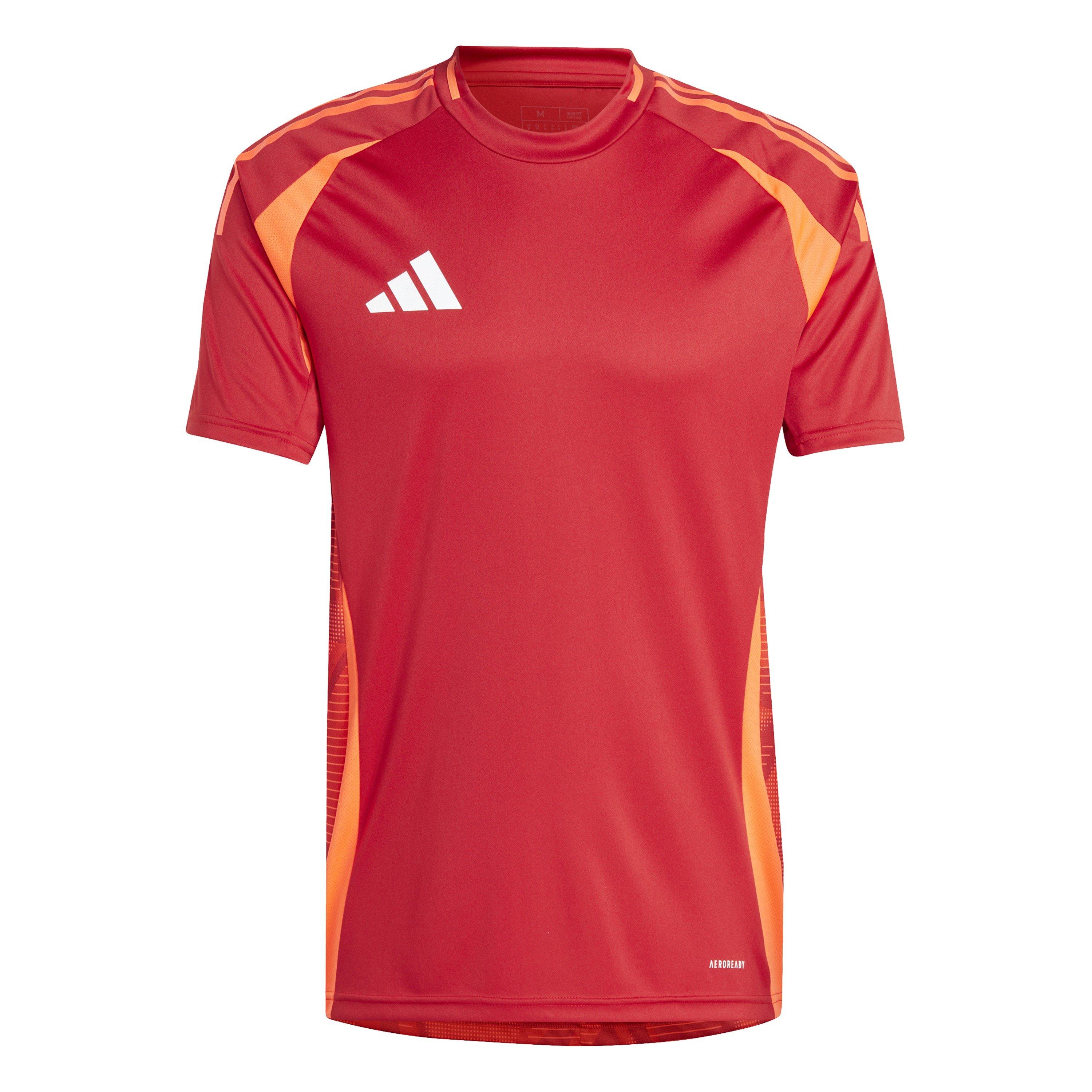 Adidas Men's Power Red Tiro24 Short Sleeve Performance T-Shirt - XL
