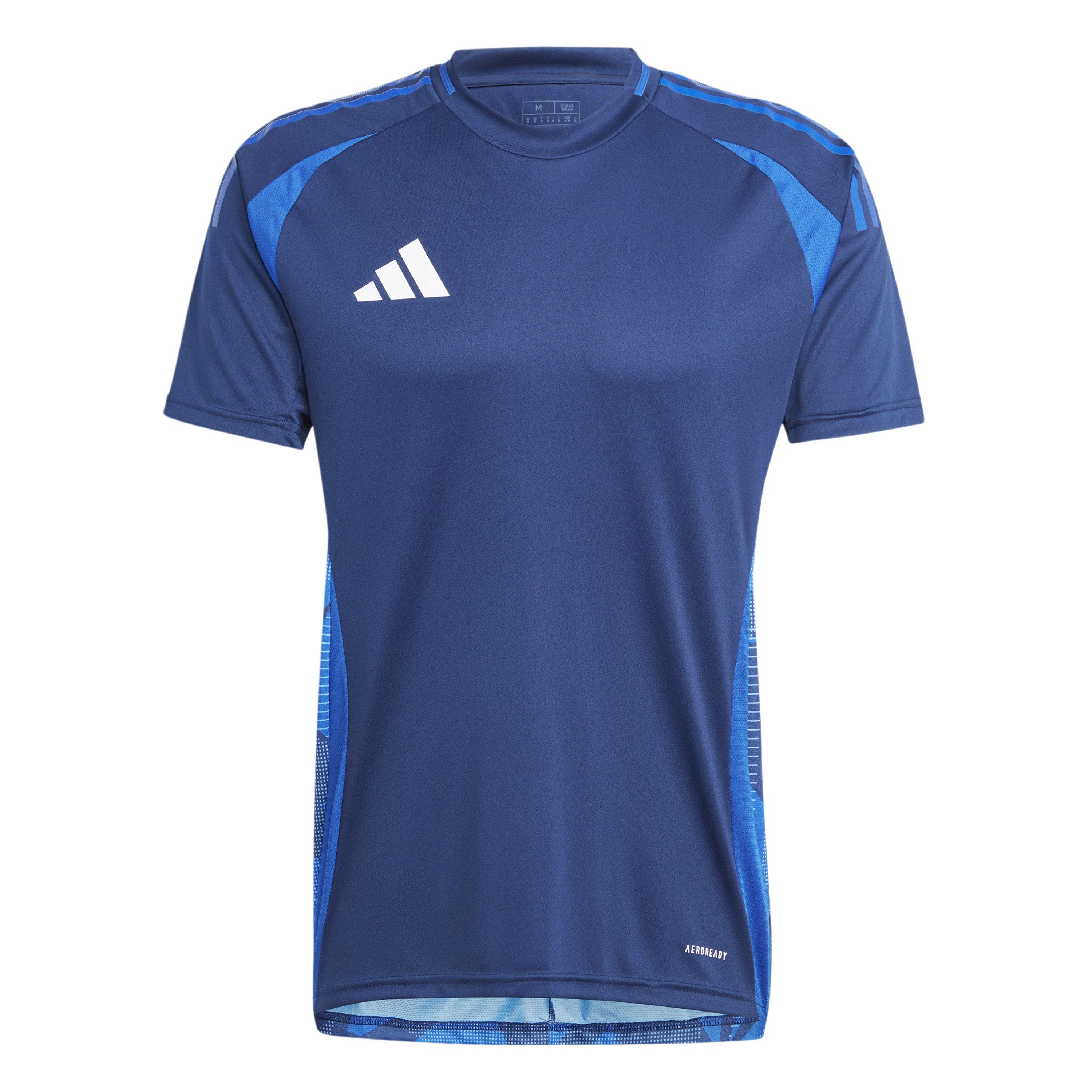 Adidas Men's Tiro24 Short Sleeve Performance T-Shirt - Navy Blue - S