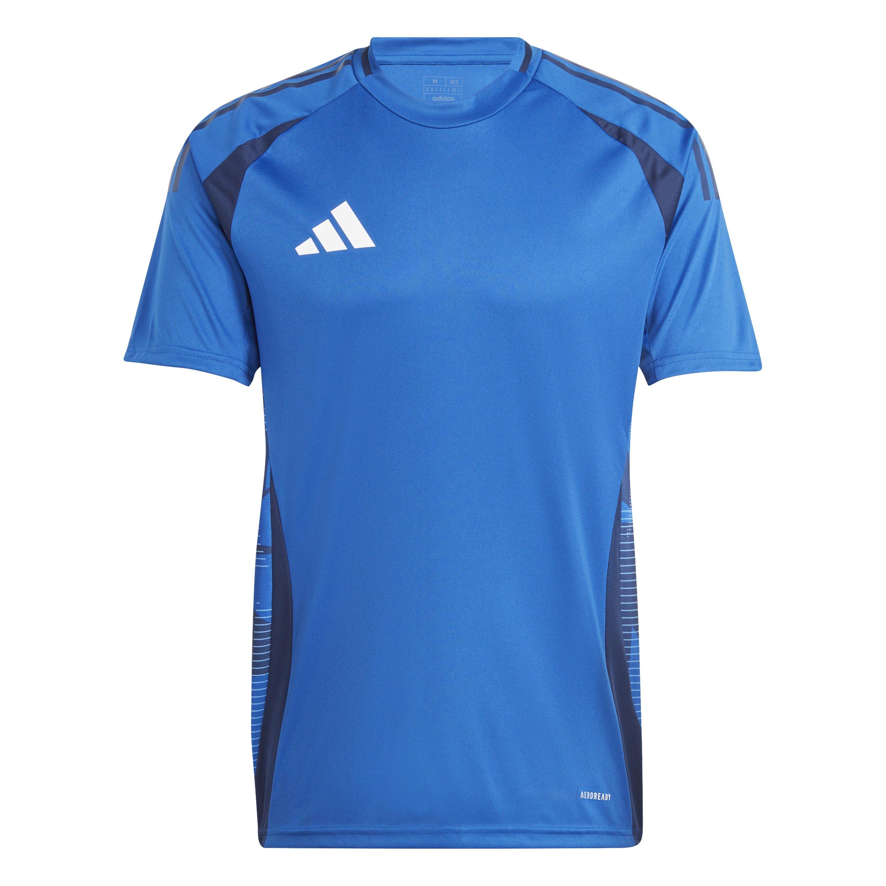 Adidas Men's Tiro24 Short Sleeve Performance T-Shirt - Royal Blue - M
