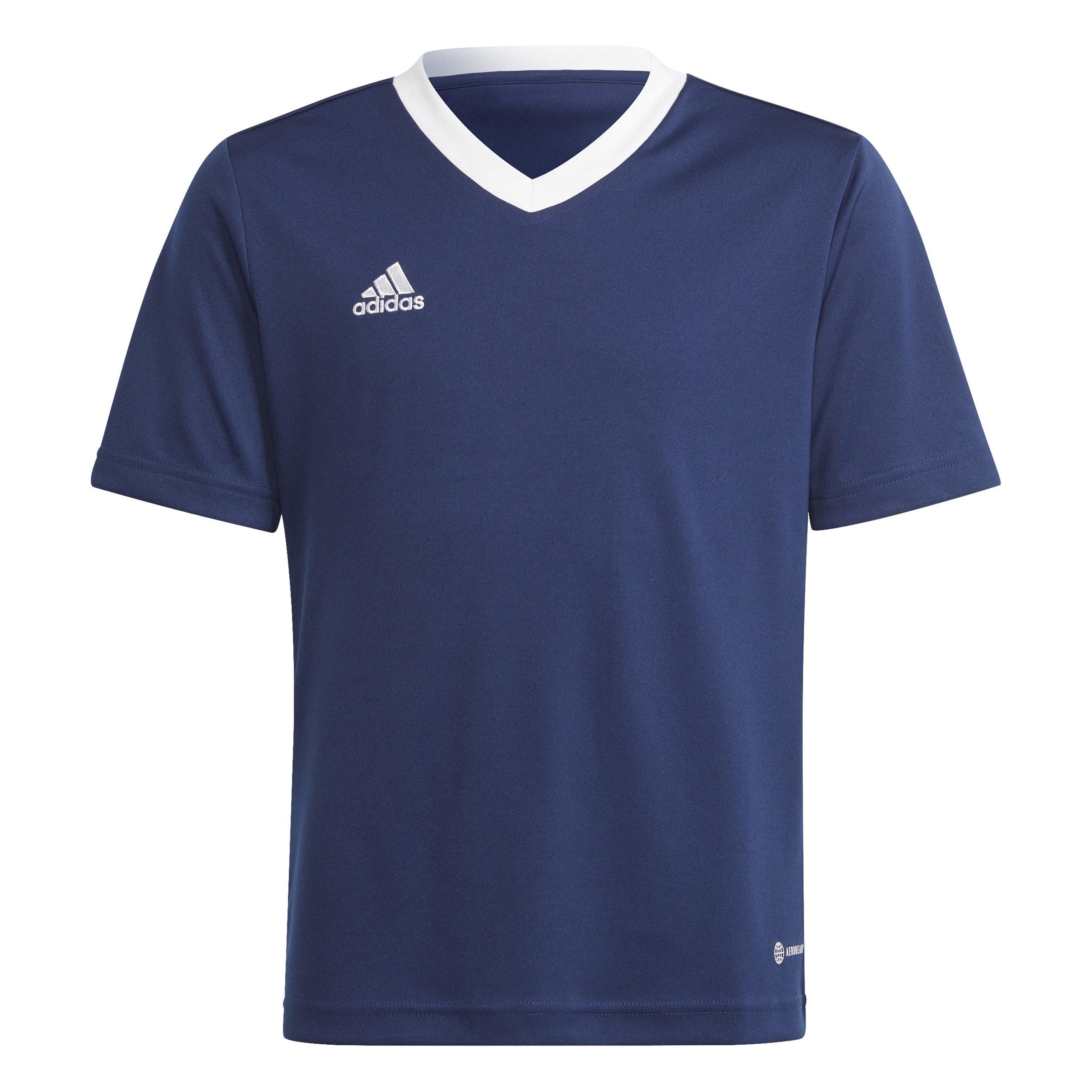 Adidas  Kids ' Short Sleeve Performance T-Shirt - Navy Blue - 11-12 Years