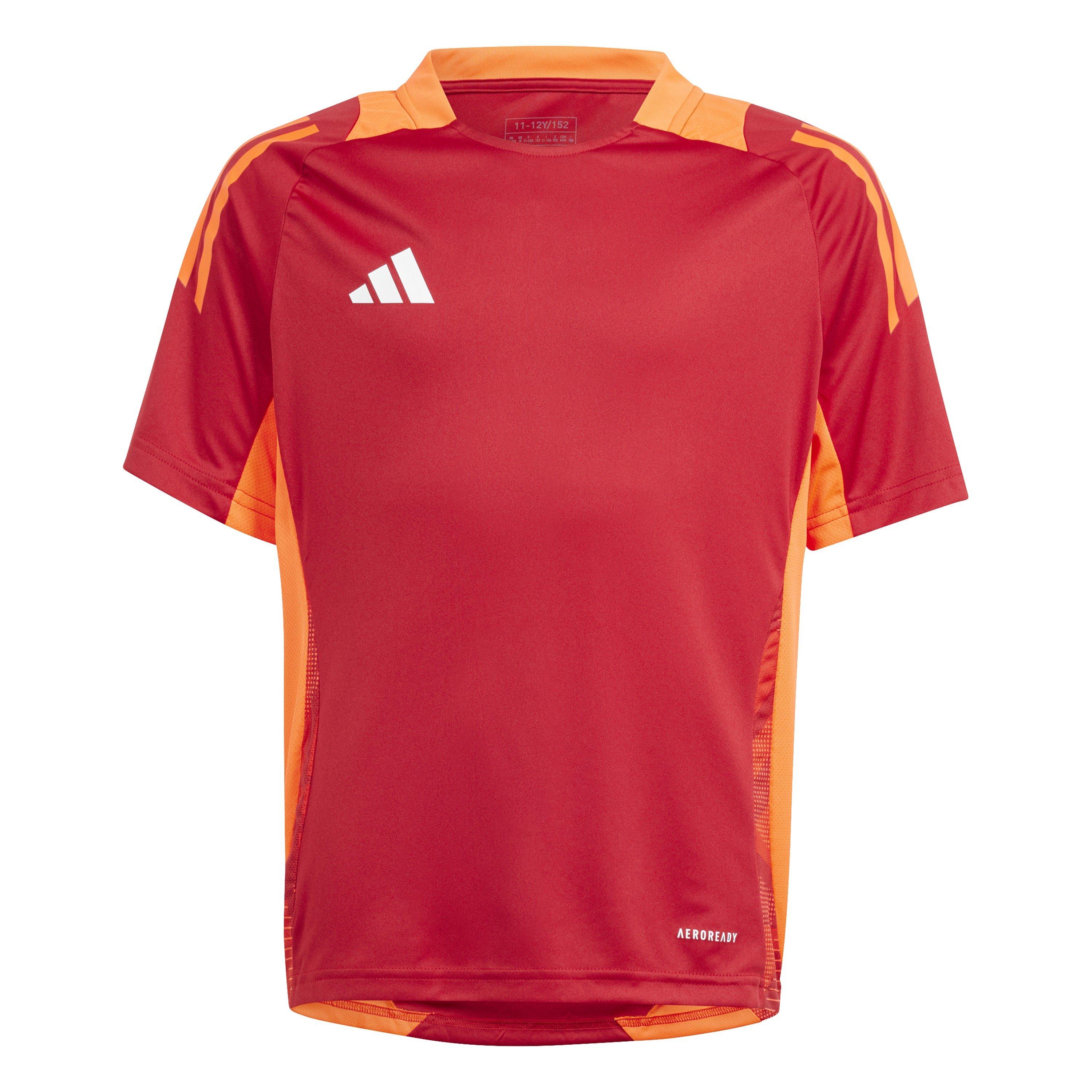 Adidas  Kids ' Tiro24 Short Sleeve Performance T-Shirt - Power Red - 11-12 Years