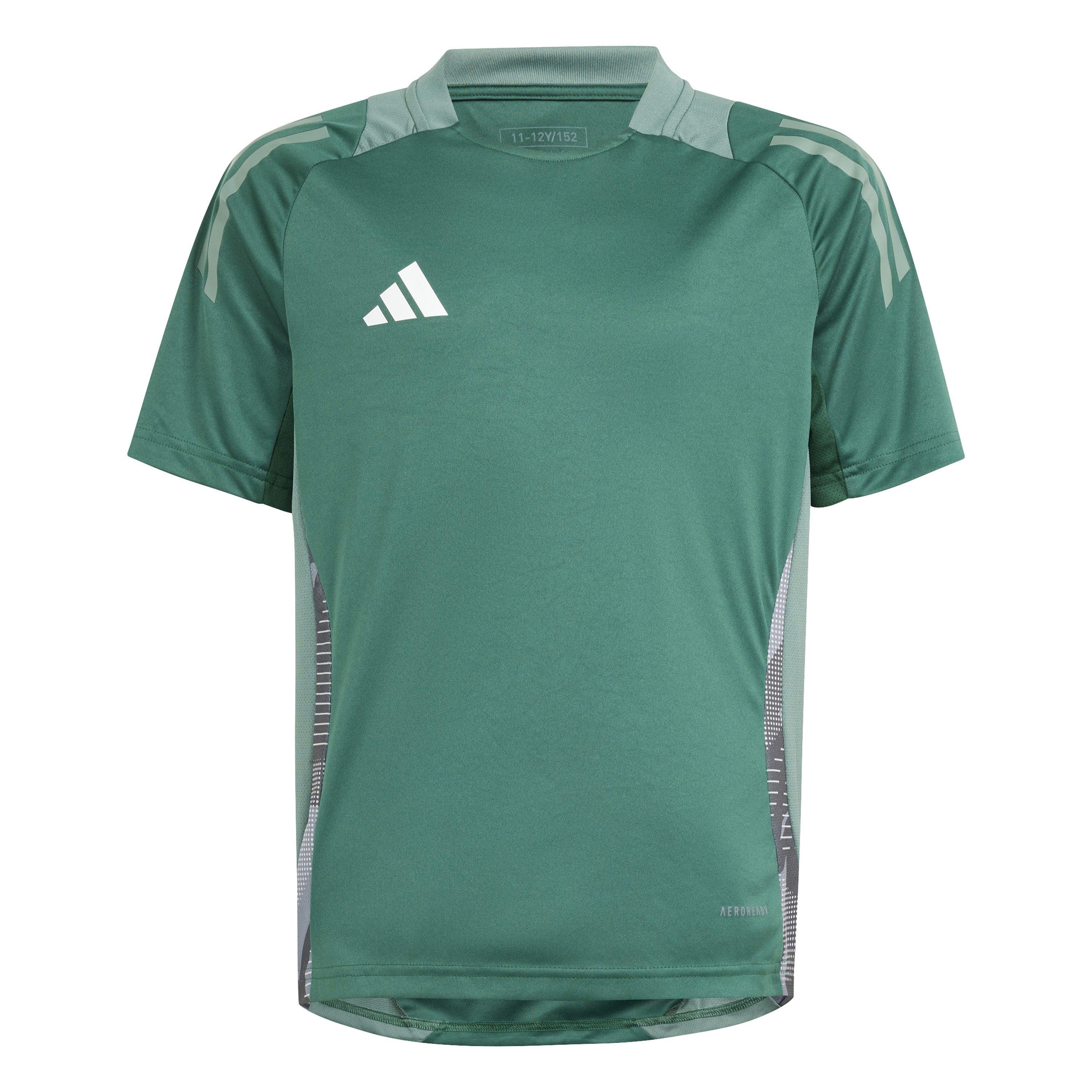 Adidas  Dark Green Kids' Tiro24 Short Sleeve Performance T-Shirt - 15-16 Yrs